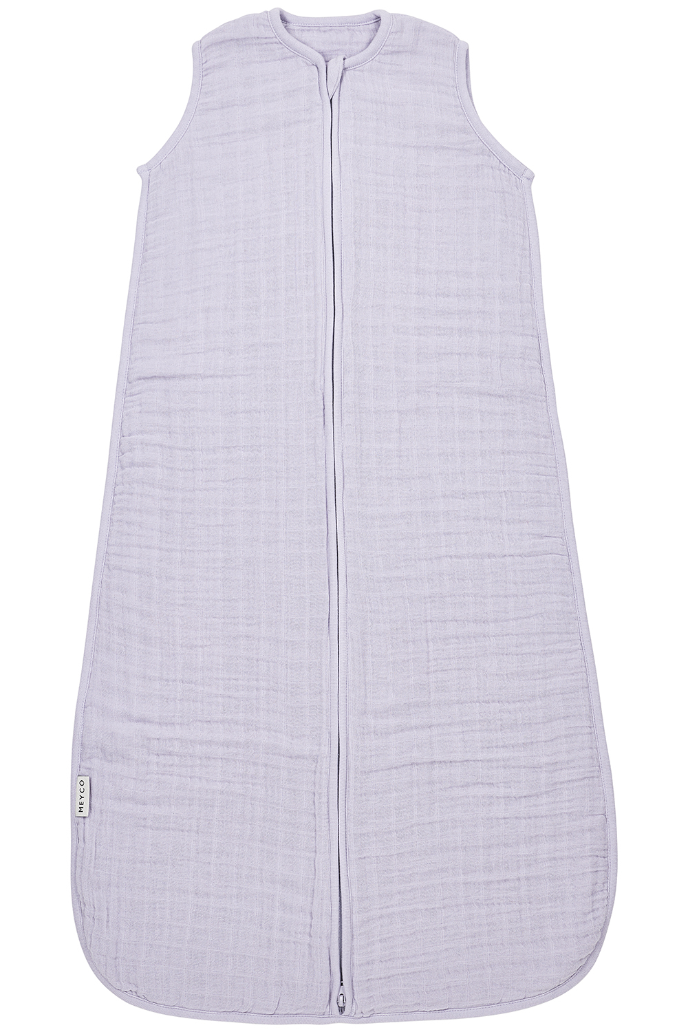 Baby zomerslaapzak pre-washed hydrofiel Uni - soft lavender - 110cm - 0.5 TOG