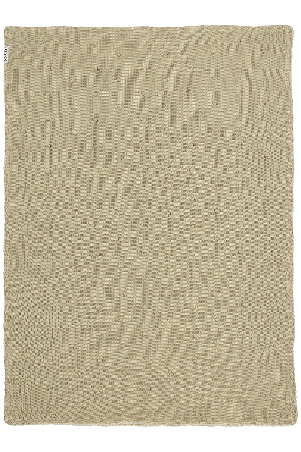 Crib bed blanket Mini Knots teddy - sand - 75x100cm - 2.0 TOG