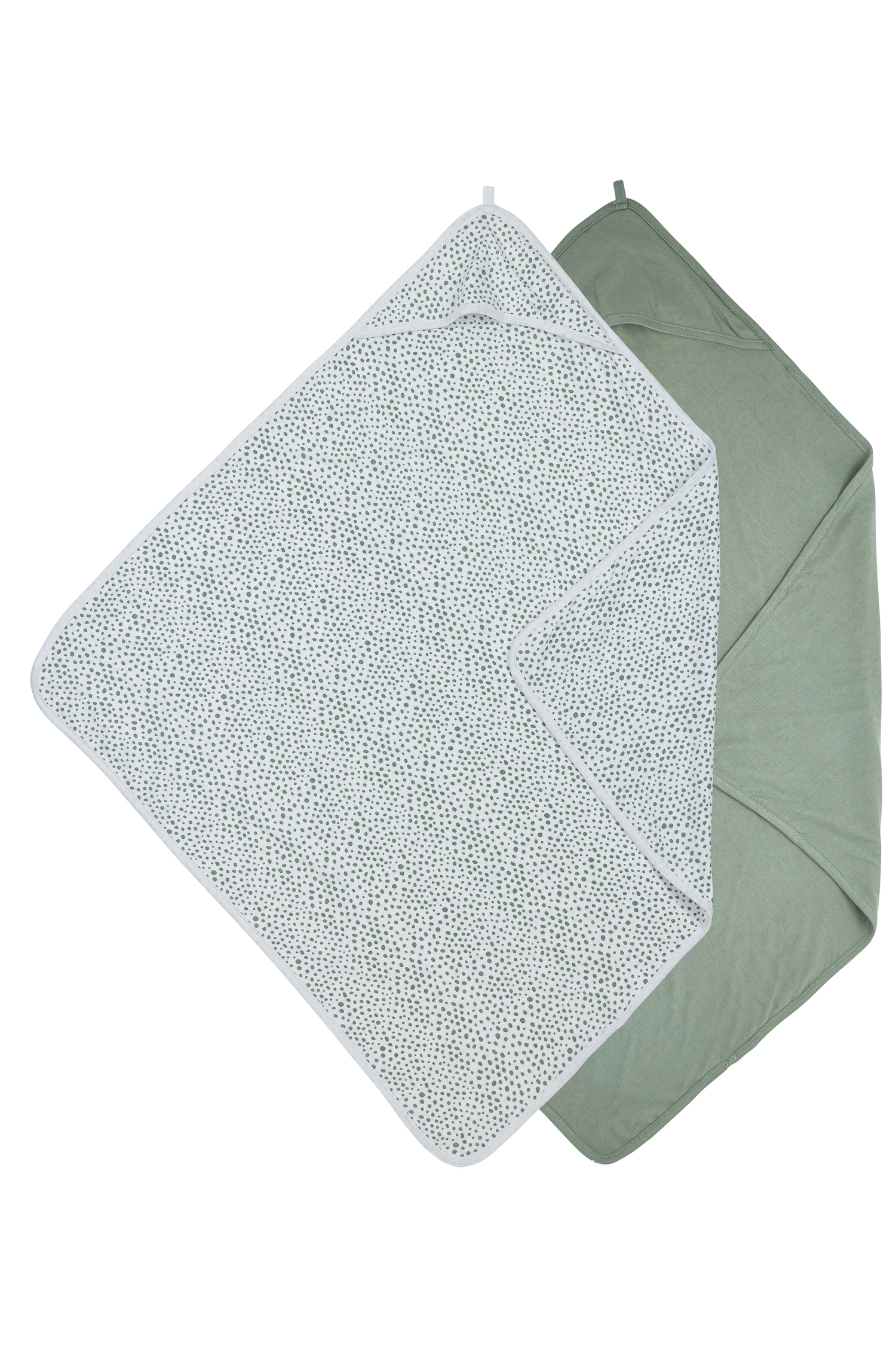 Bathcape 2-pack Cheetah/Uni - forest green - 80x80cm