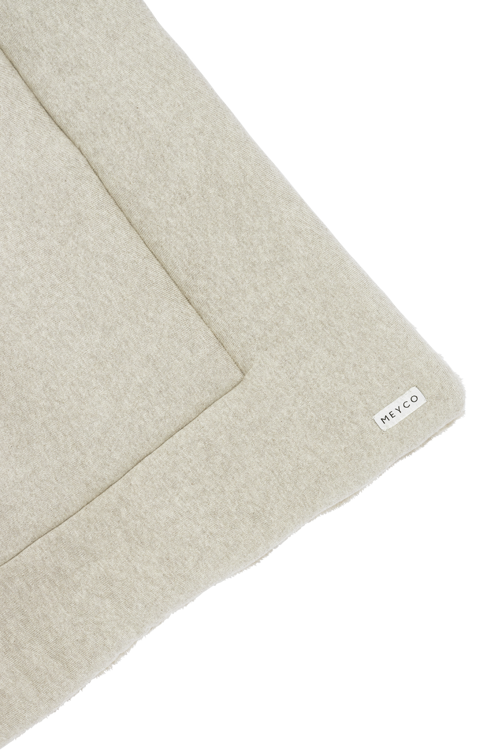 Playpen mattress Knit Basic teddy - sand melange - 77x97cm