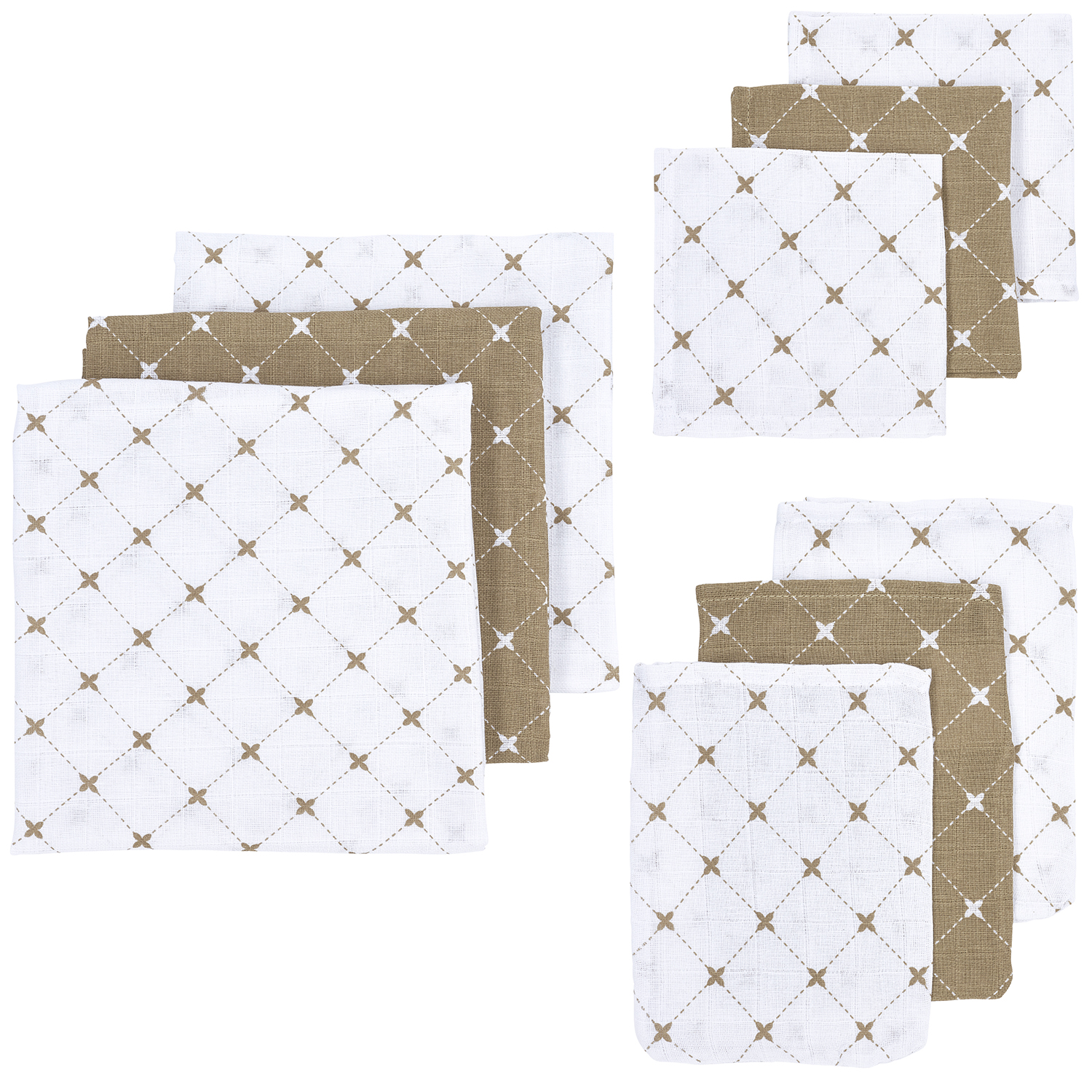 Starterset 9-pack hydrofiel Louis - taupe
