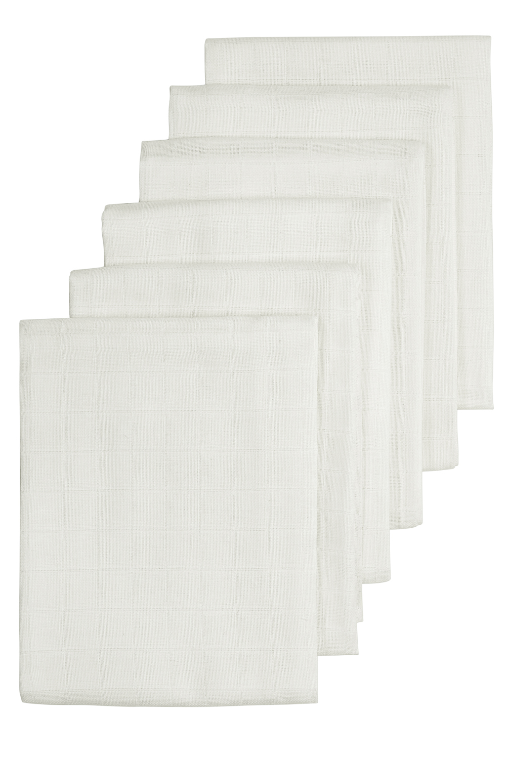 Musselin Mullwindeln 6er pack Uni - offwhite - 70x70cm