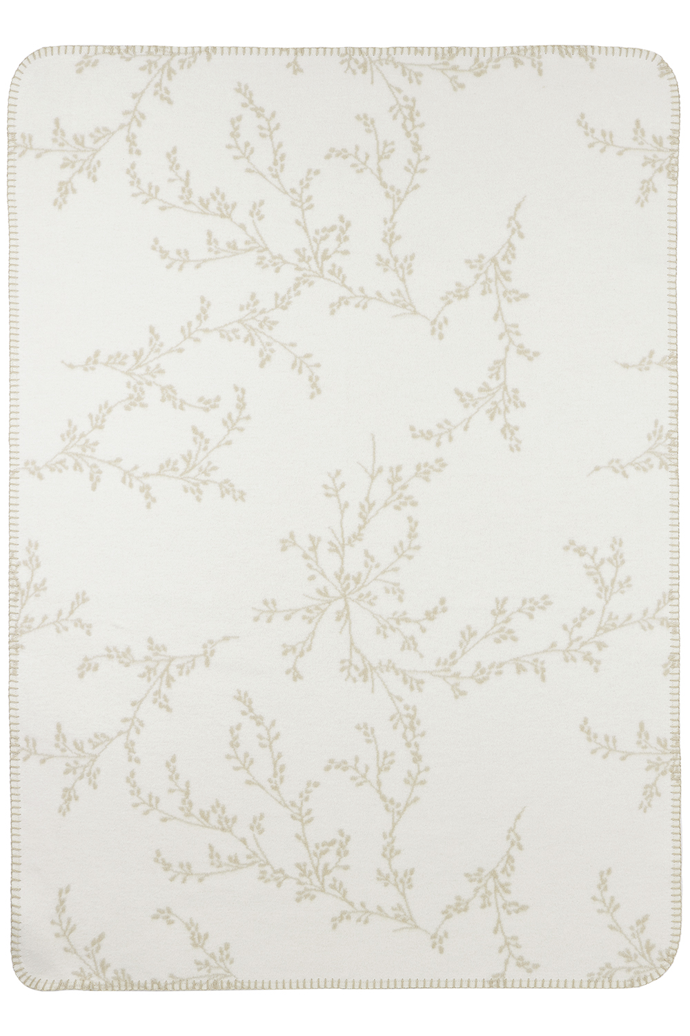 Cot bed blanket woven Branches - sand - 100x150cm - 1.0 TOG
