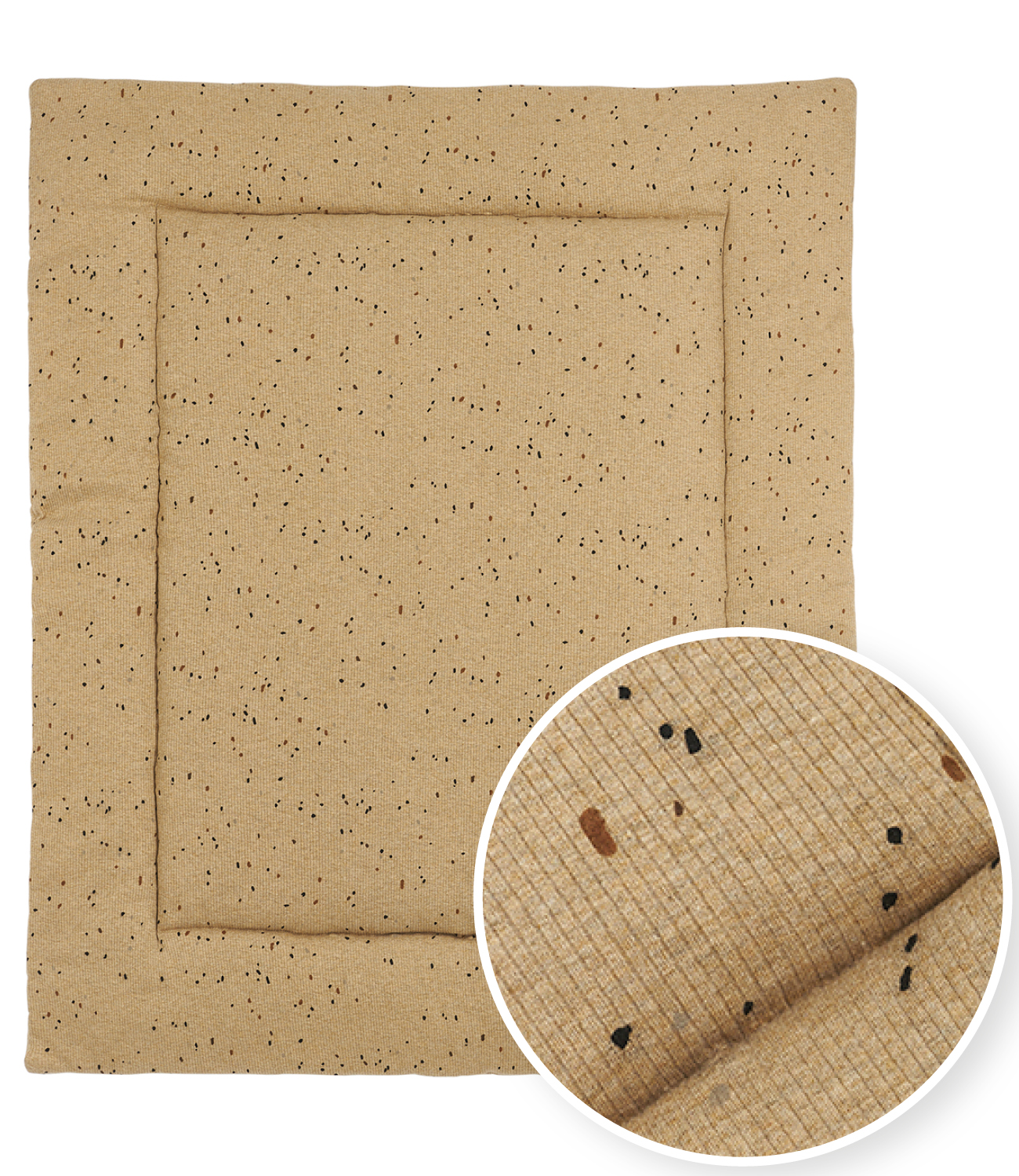 Boxkleed Rib Mini Spot - toffee melange - 80x100cm