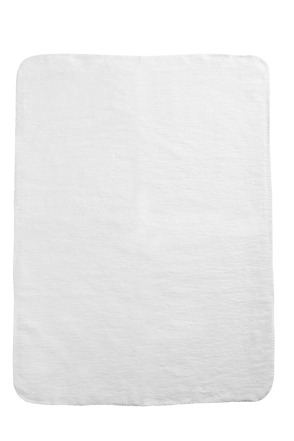 Cot bed blanket woven Uni - white - 100x150cm - 1.0 TOG