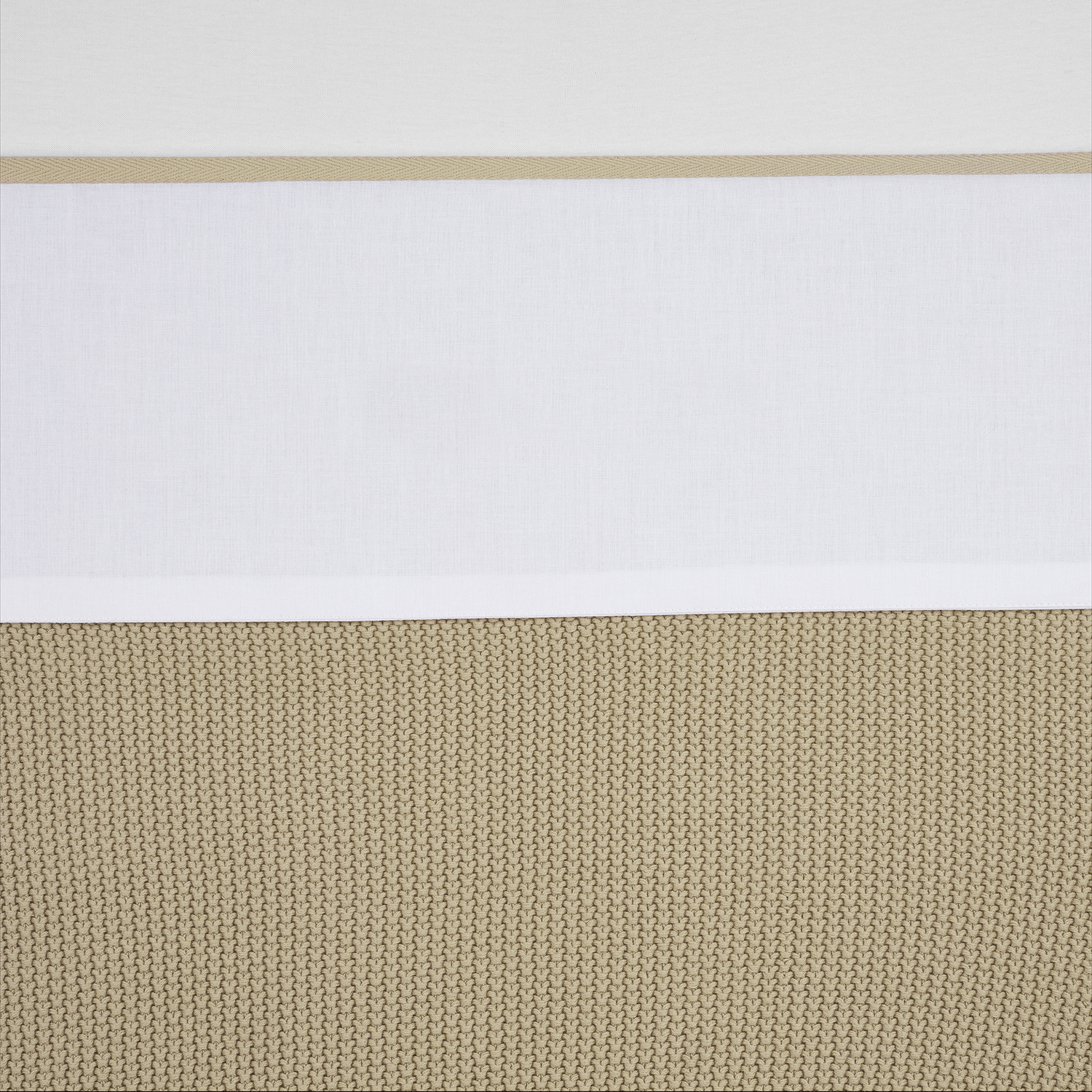 Cot Bed Sheet Piping - Sand - 100x150cm