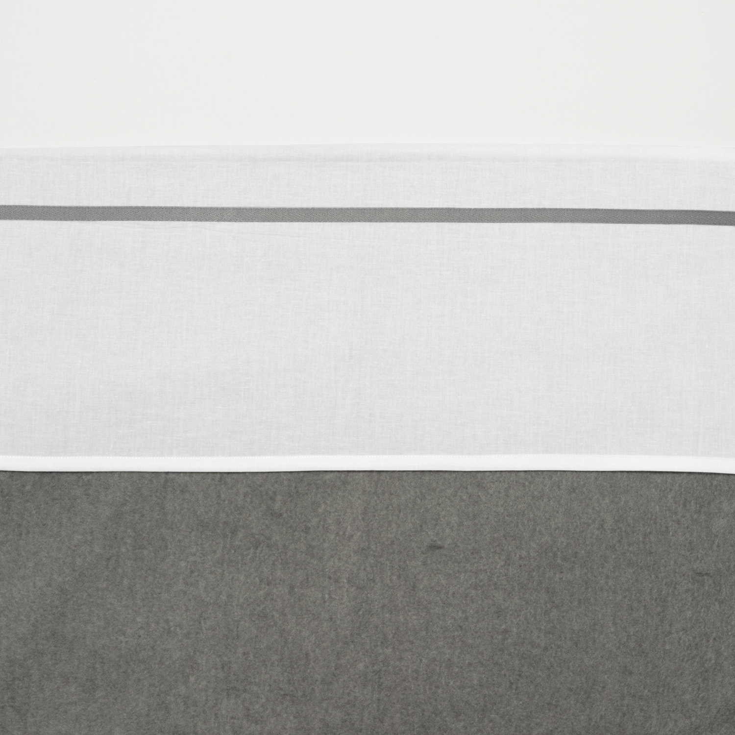 Cot bed sheet Piping - grey - 100x150cm