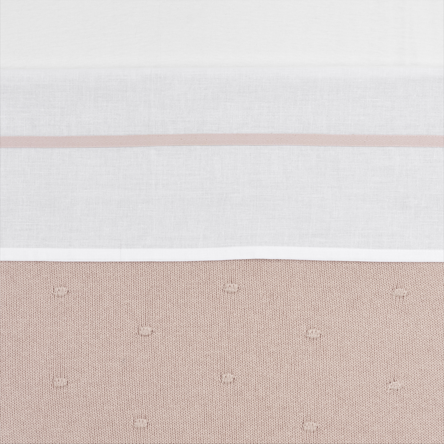 Cot bed sheet Bies - soft pink - 100x150cm