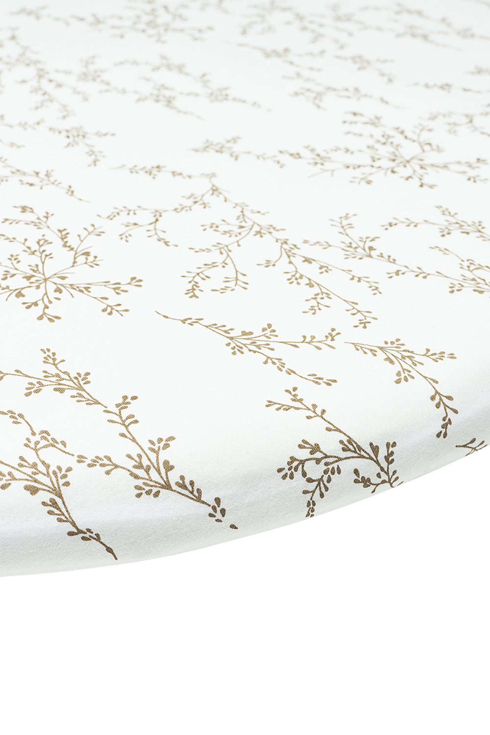 Fitted sheet playpen mattress Branches - sand - Round 90/95cm