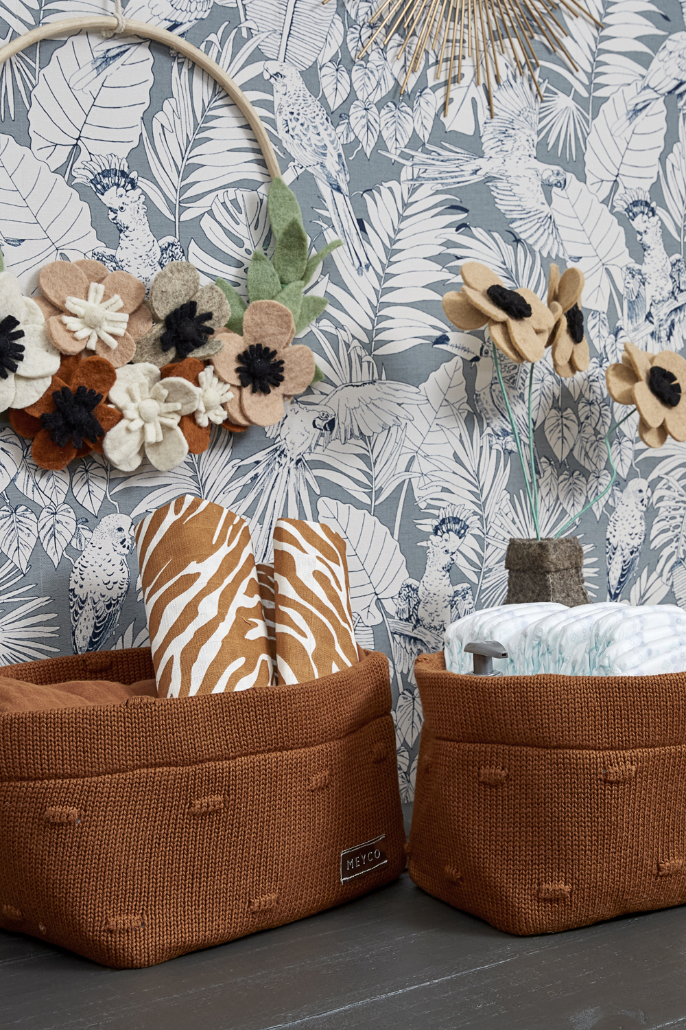 Hydrofiele doeken 3-pack Zebra - camel - 70x70cm