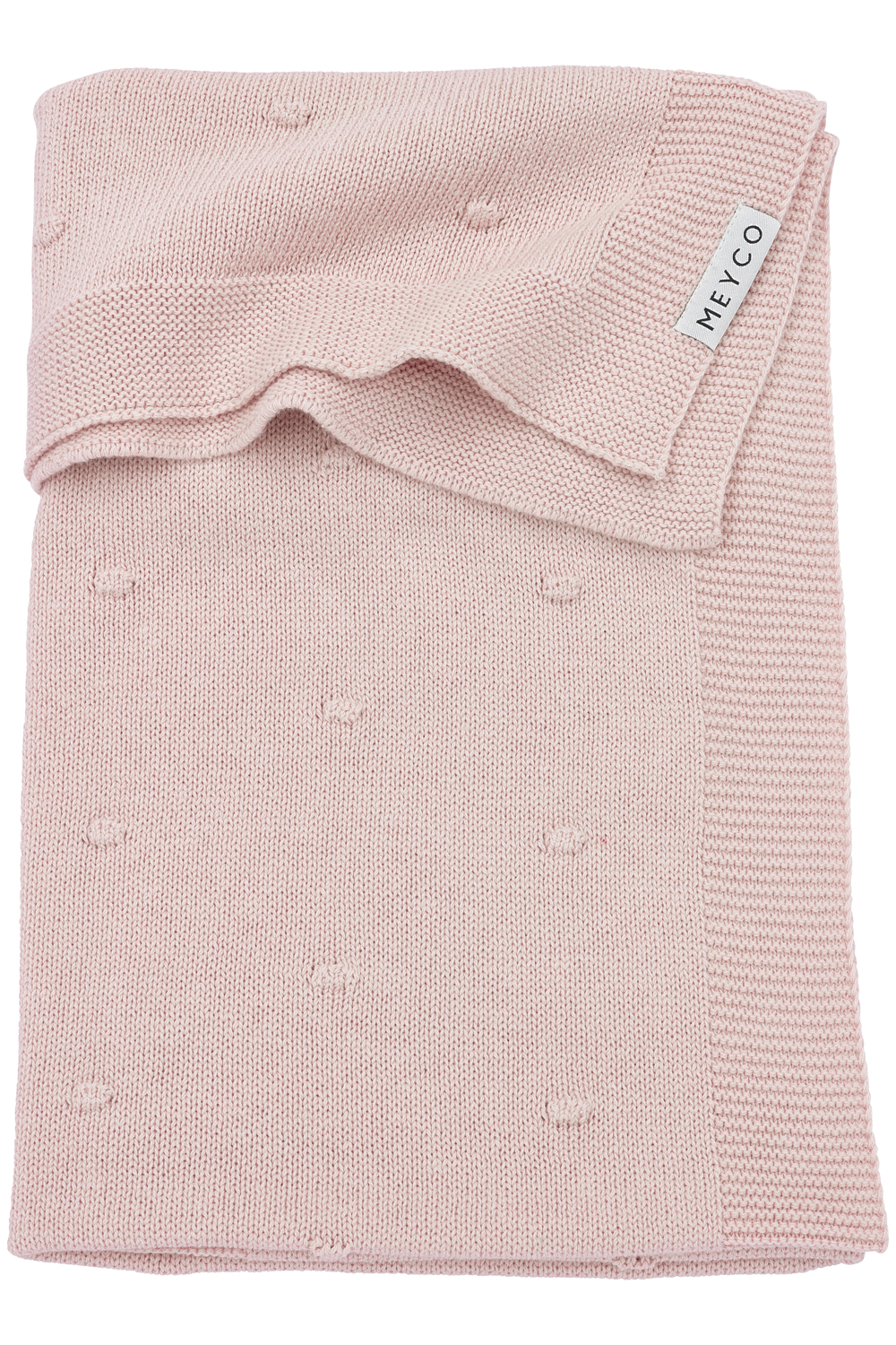 Ledikant deken Mini Knots - soft pink - 100x150cm