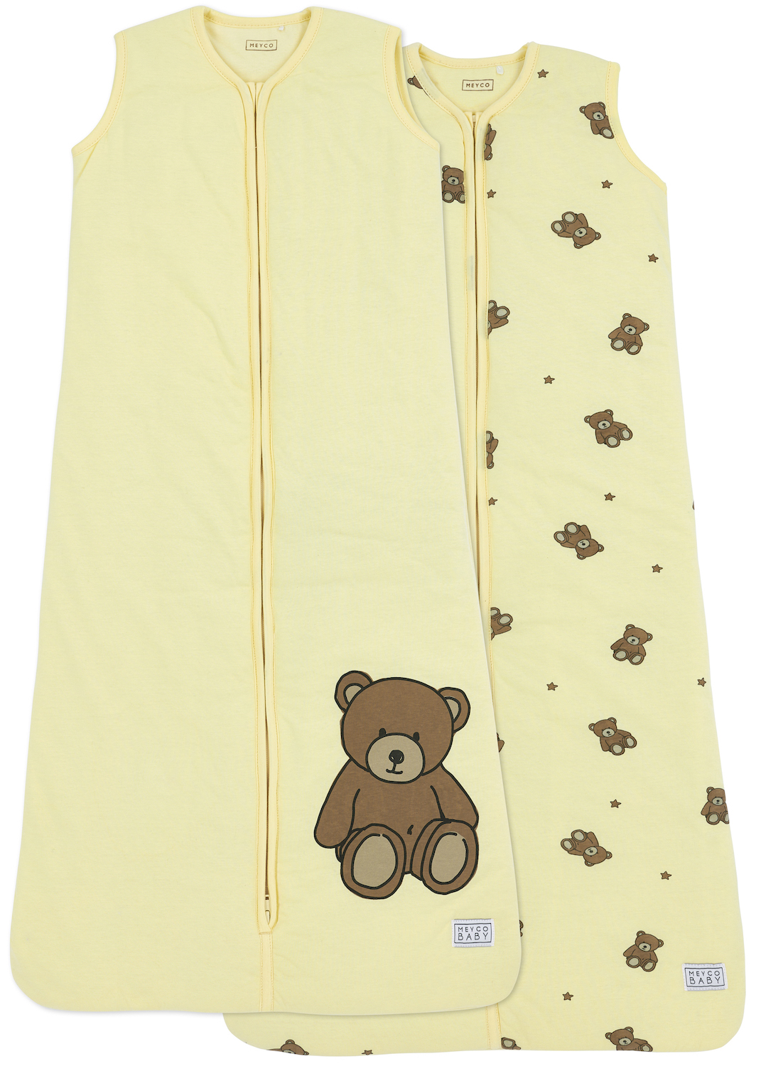 Baby slaapzak gevoerd 2-pack Teddy Bear – Soft Yellow – 70cm