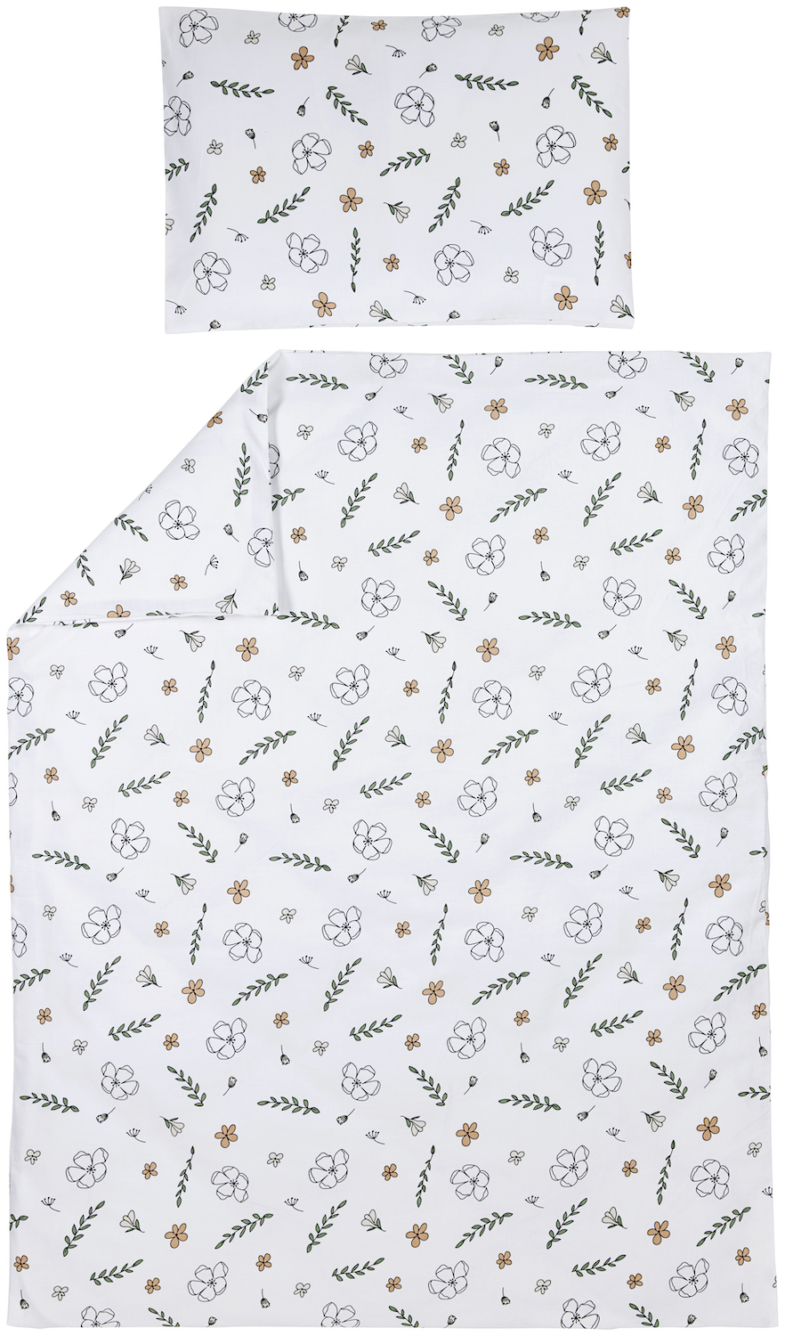 Organic Duvet Cover + Pillowcase Floral - 100X135M