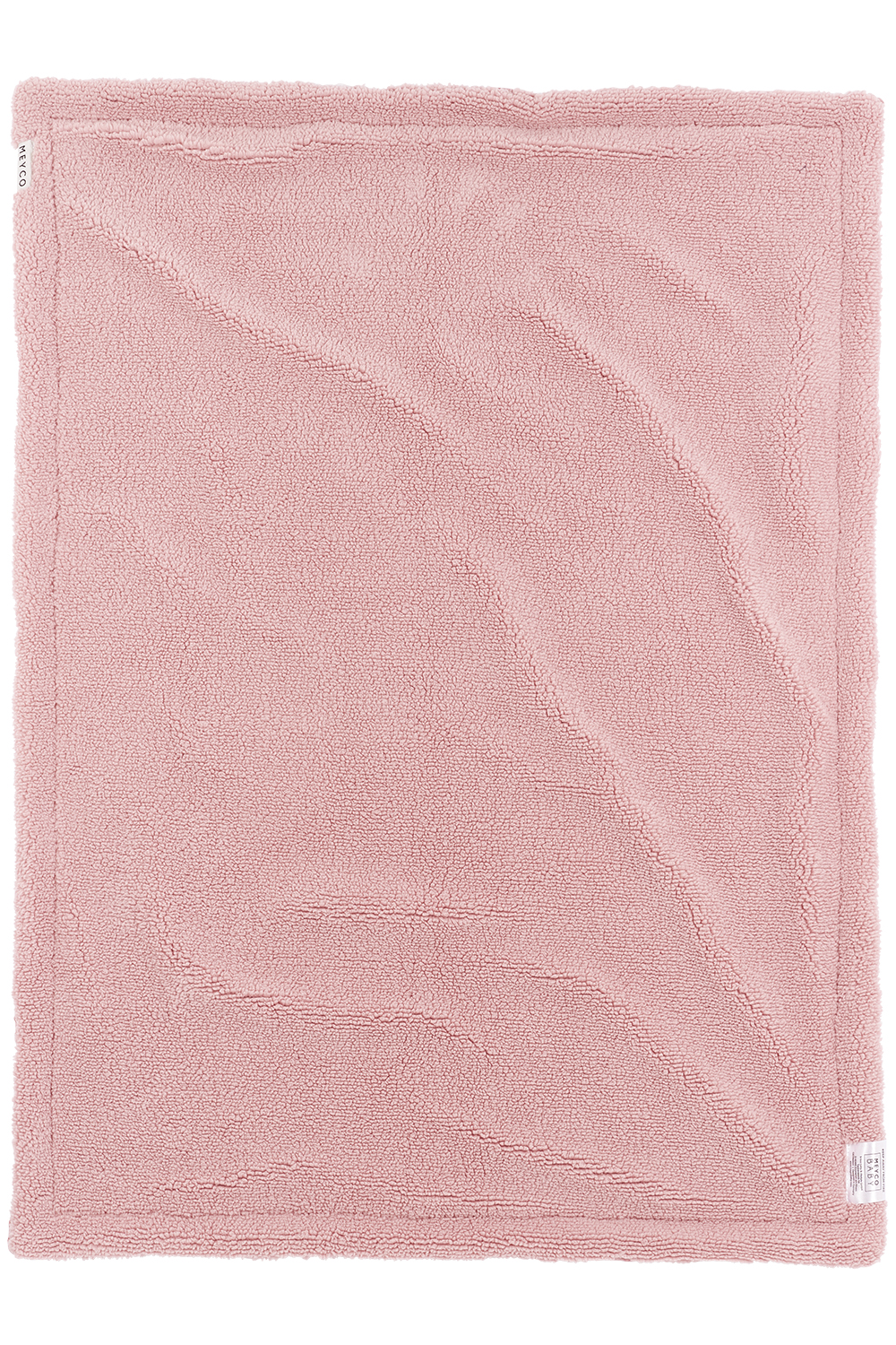 Wiegdeken Wafel Teddy - old pink - 75x100cm