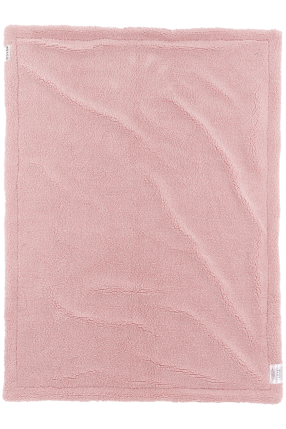 Cot bed blanket Waffle Teddy - old pink - 100x150cm