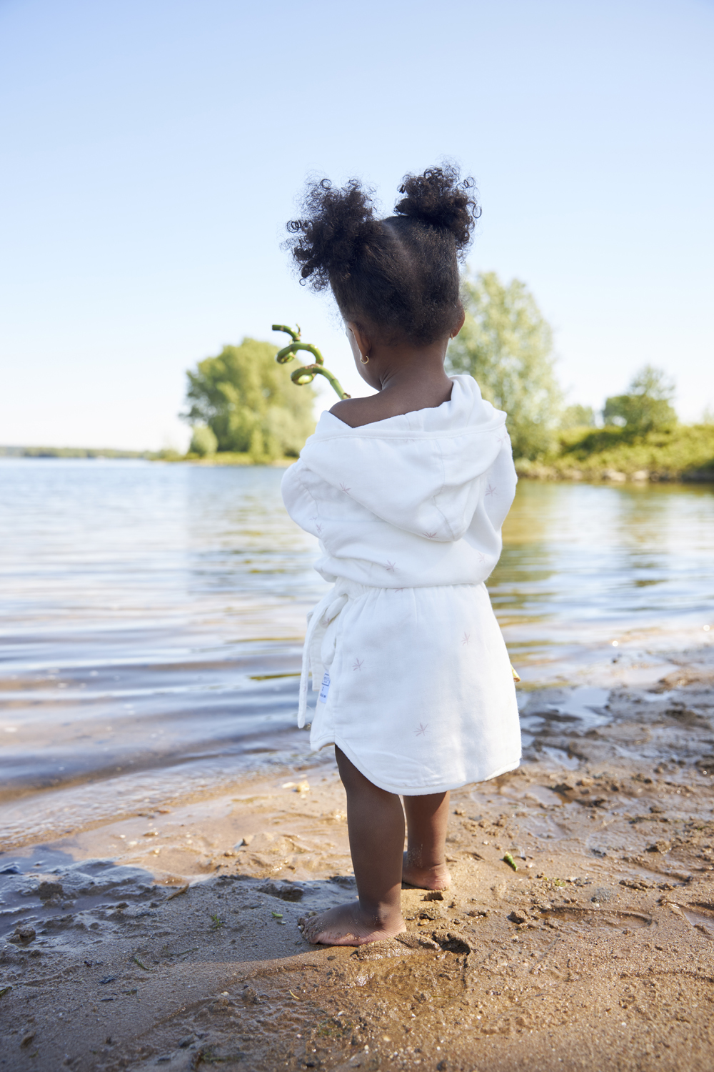 Bathrobe bamboo muslin Ibiza - lilac - 110/116