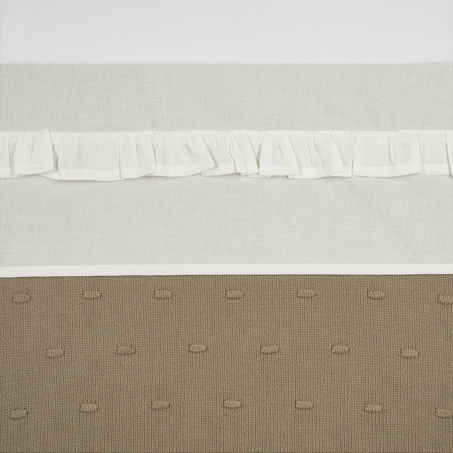 Crib Sheet Ruffle - Offwhite - 75x100cm