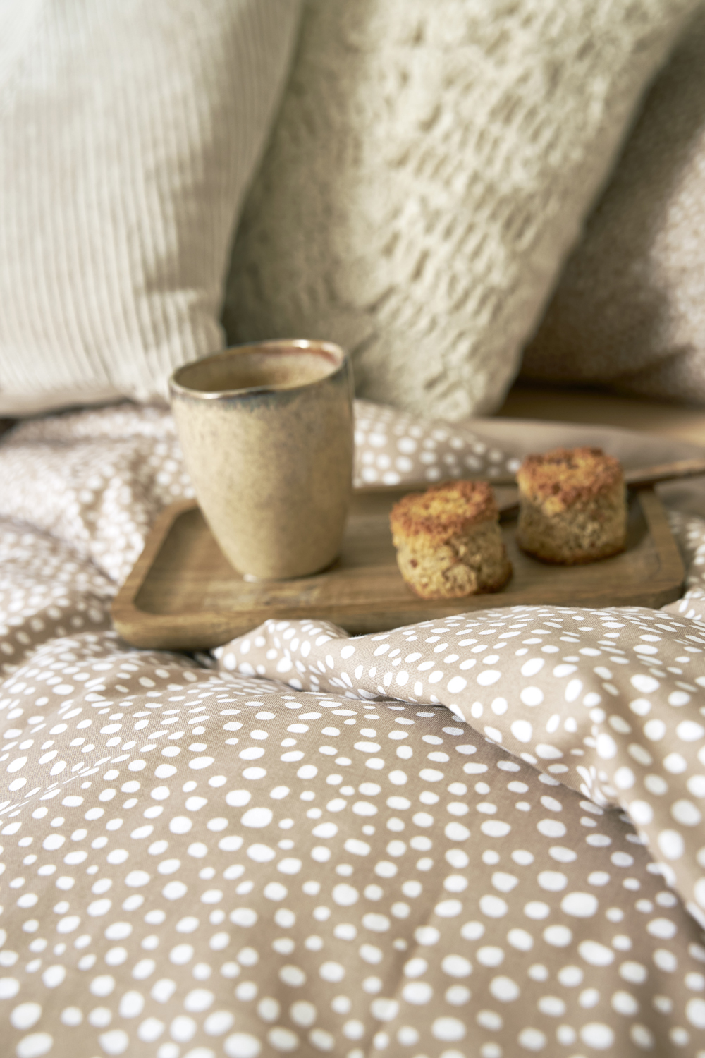 Duvet cover 1-Pers. Cheetah/Uni - taupe - 140x200/220cm