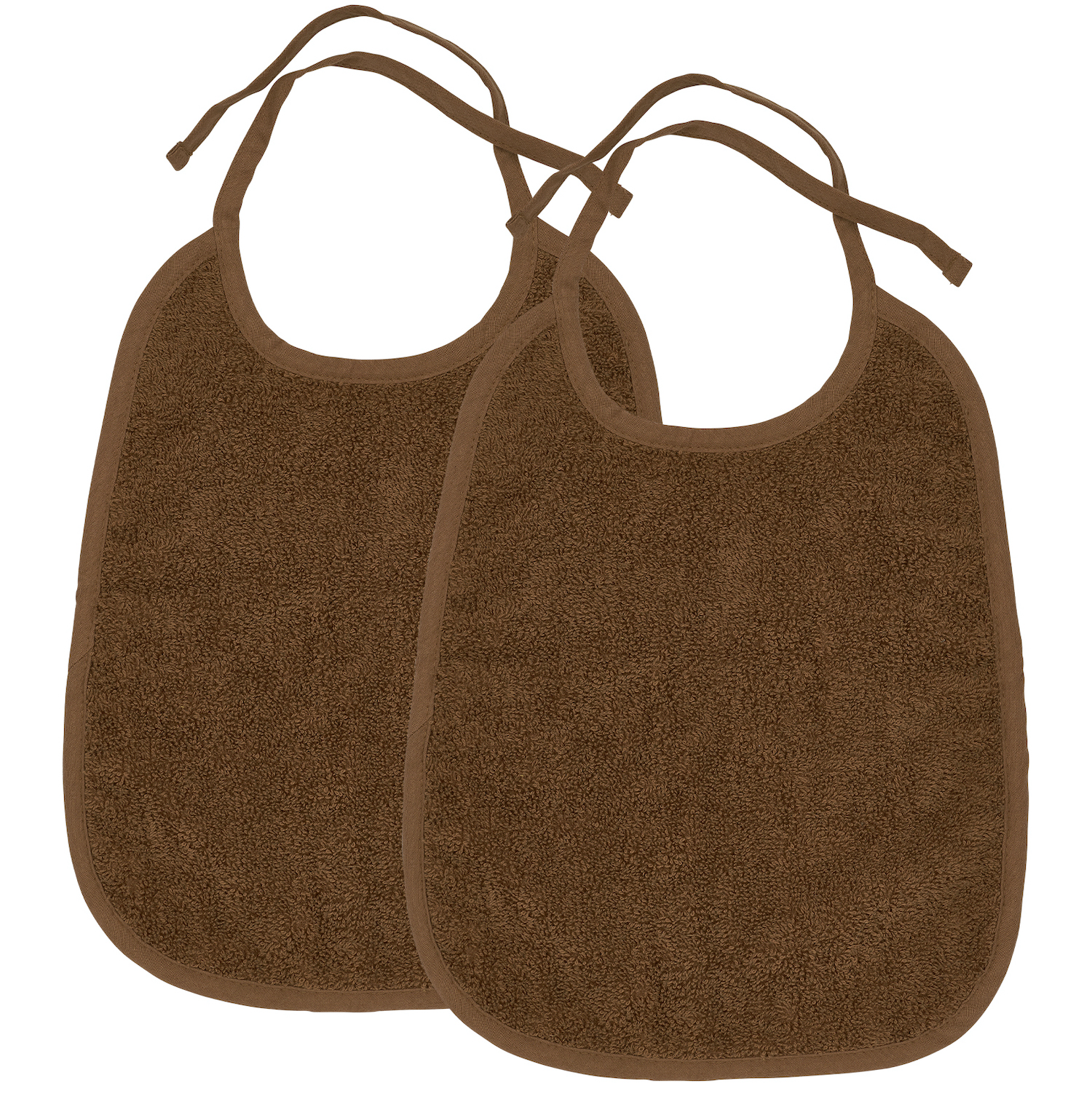 Lätzchen 2er pack frottee Uni - chocolate