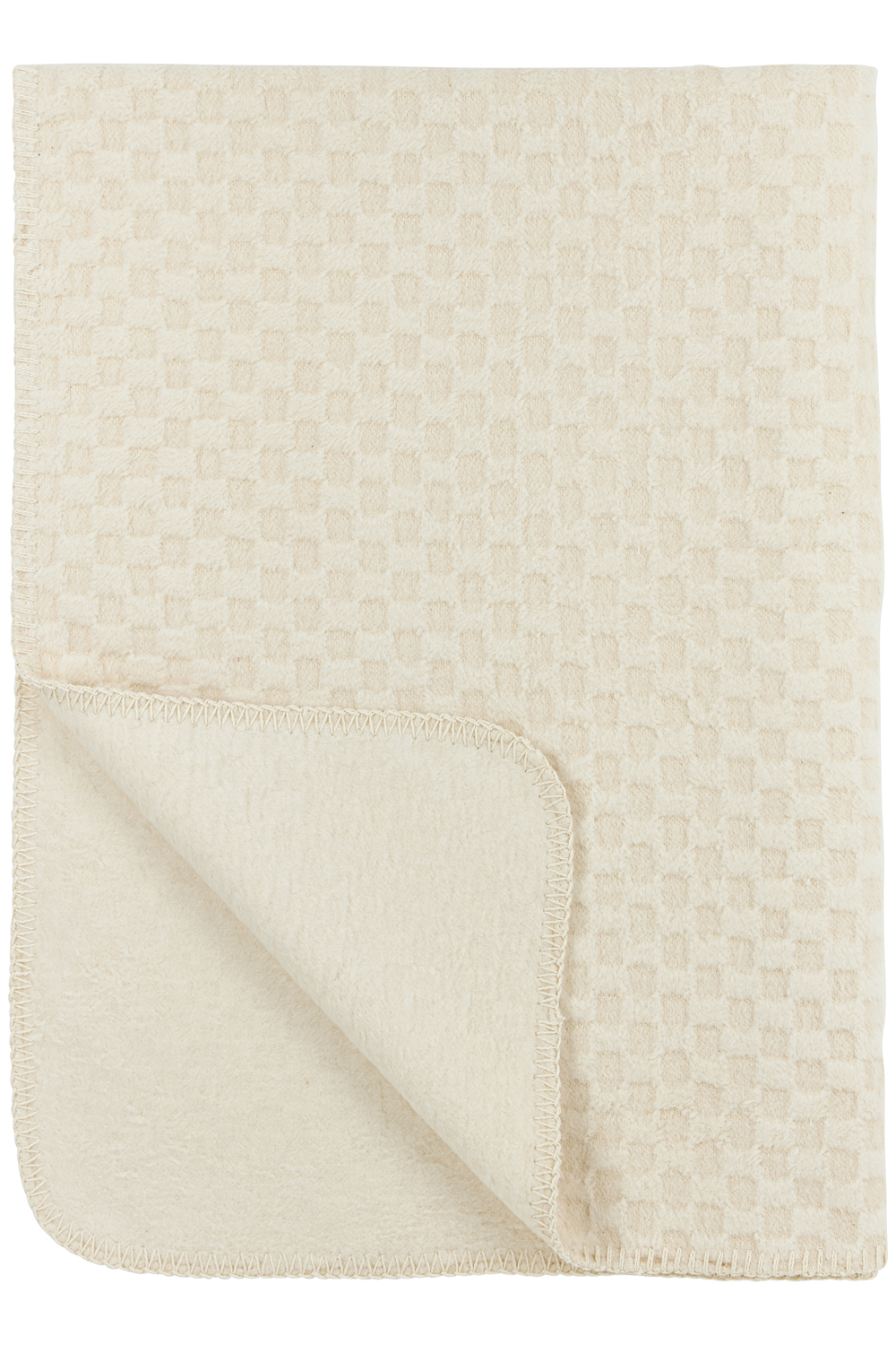 Wiegdeken biologisch Grid - natural - 75x100cm