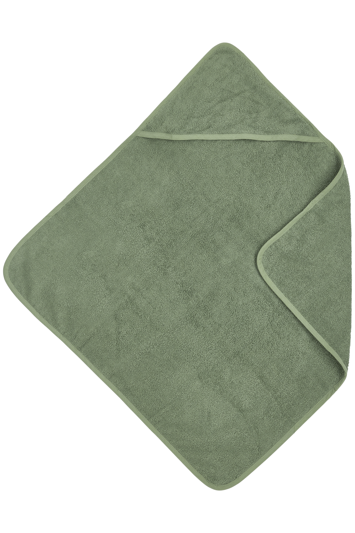 Badcape badstof Uni - forest green - 75x75cm