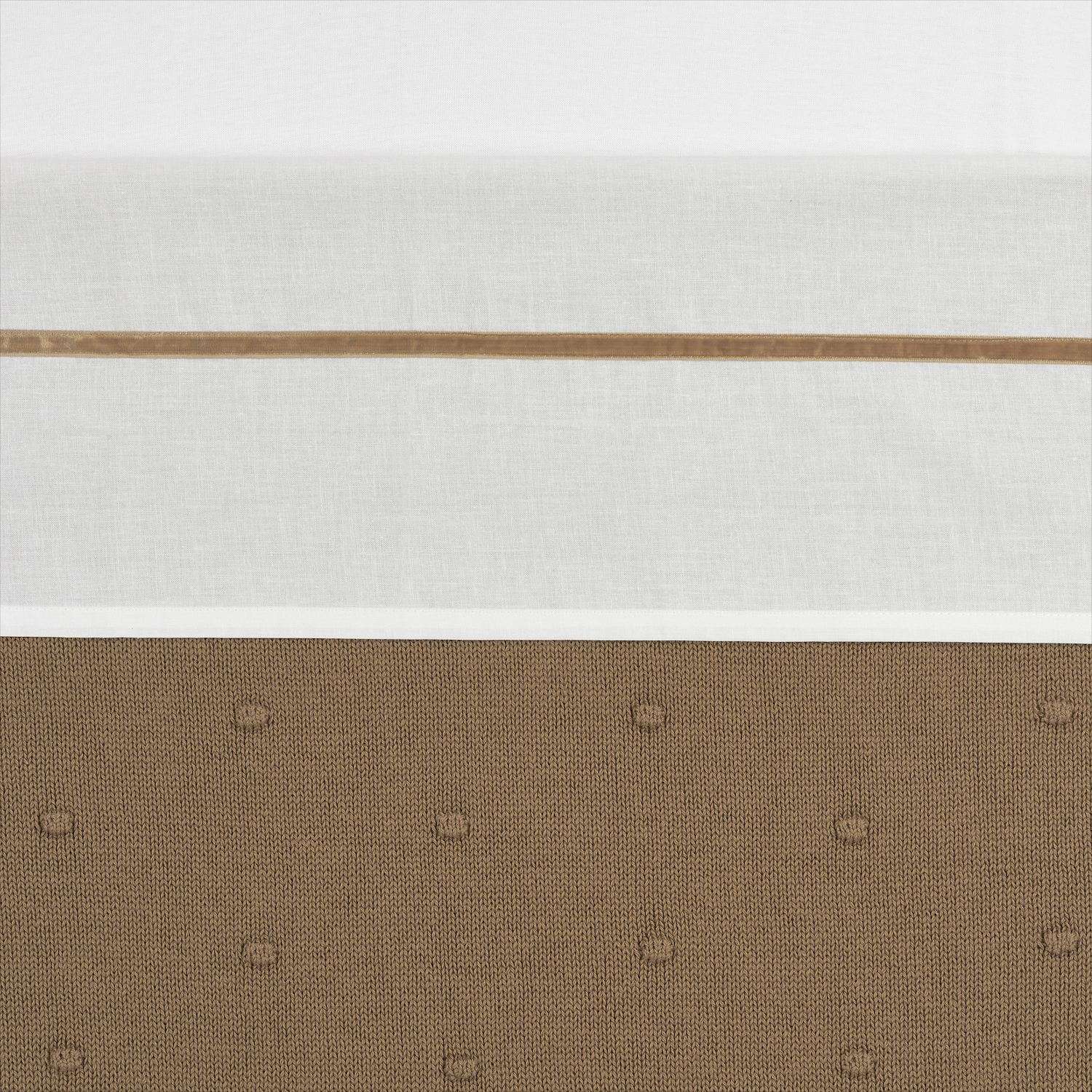 Crib Sheet Piping Velvet - Toffee - 75x100cm