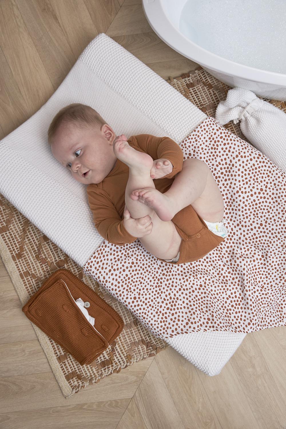 Swaddle 2-pack muslin Cheetah/Panther - camel - 120x120cm