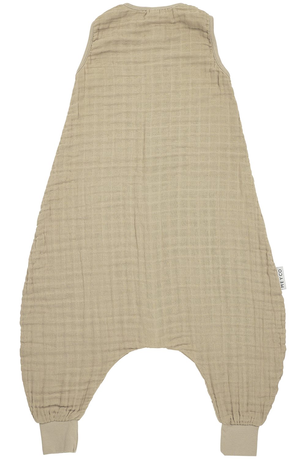 Baby sommer Schlafoverall Jumper pre-washed musselin Uni - sand - 80cm
