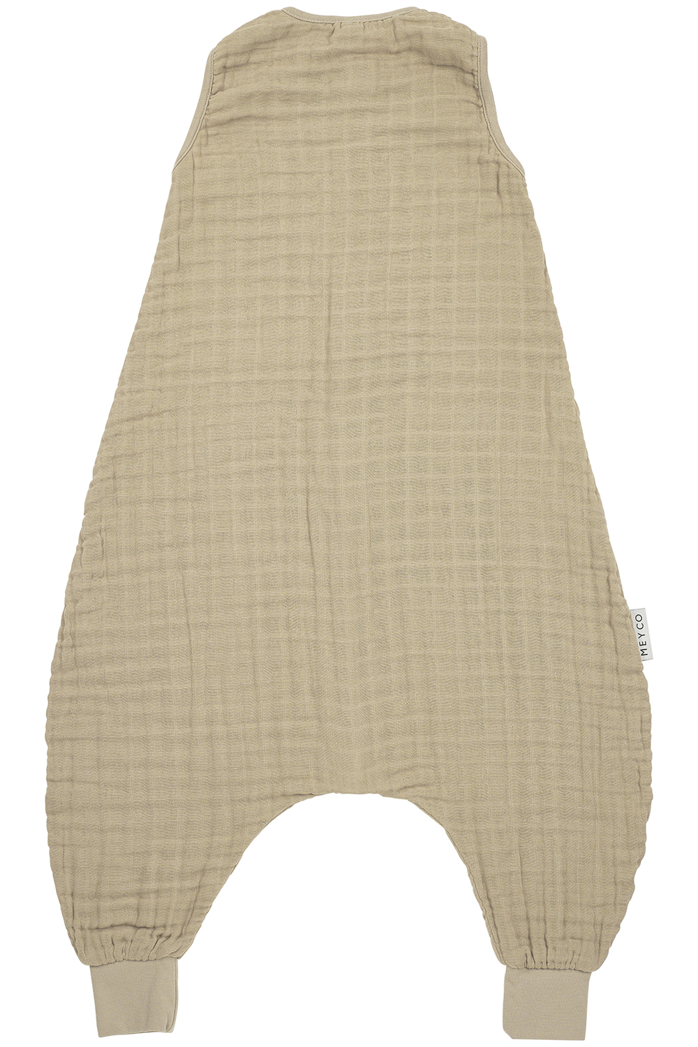 Baby zomer slaapoverall jumper pre-washed hydrofiel Uni - sand - 80cm - 0.5 TOG
