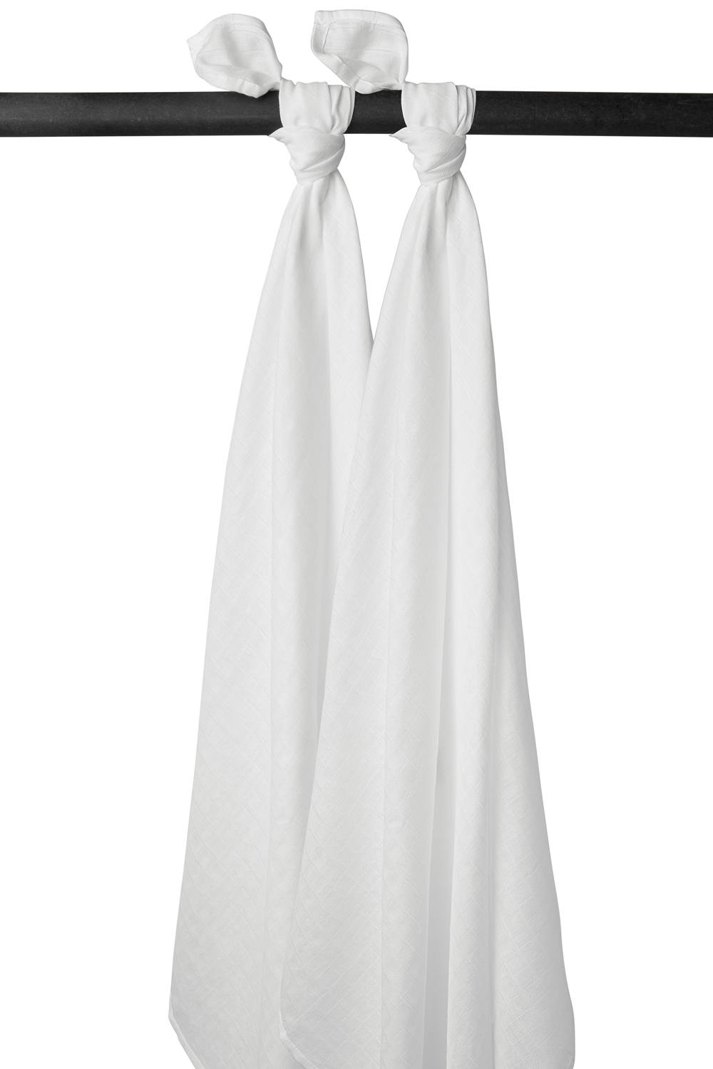 Swaddle  2er pack musselin Uni - white - 120x120cm