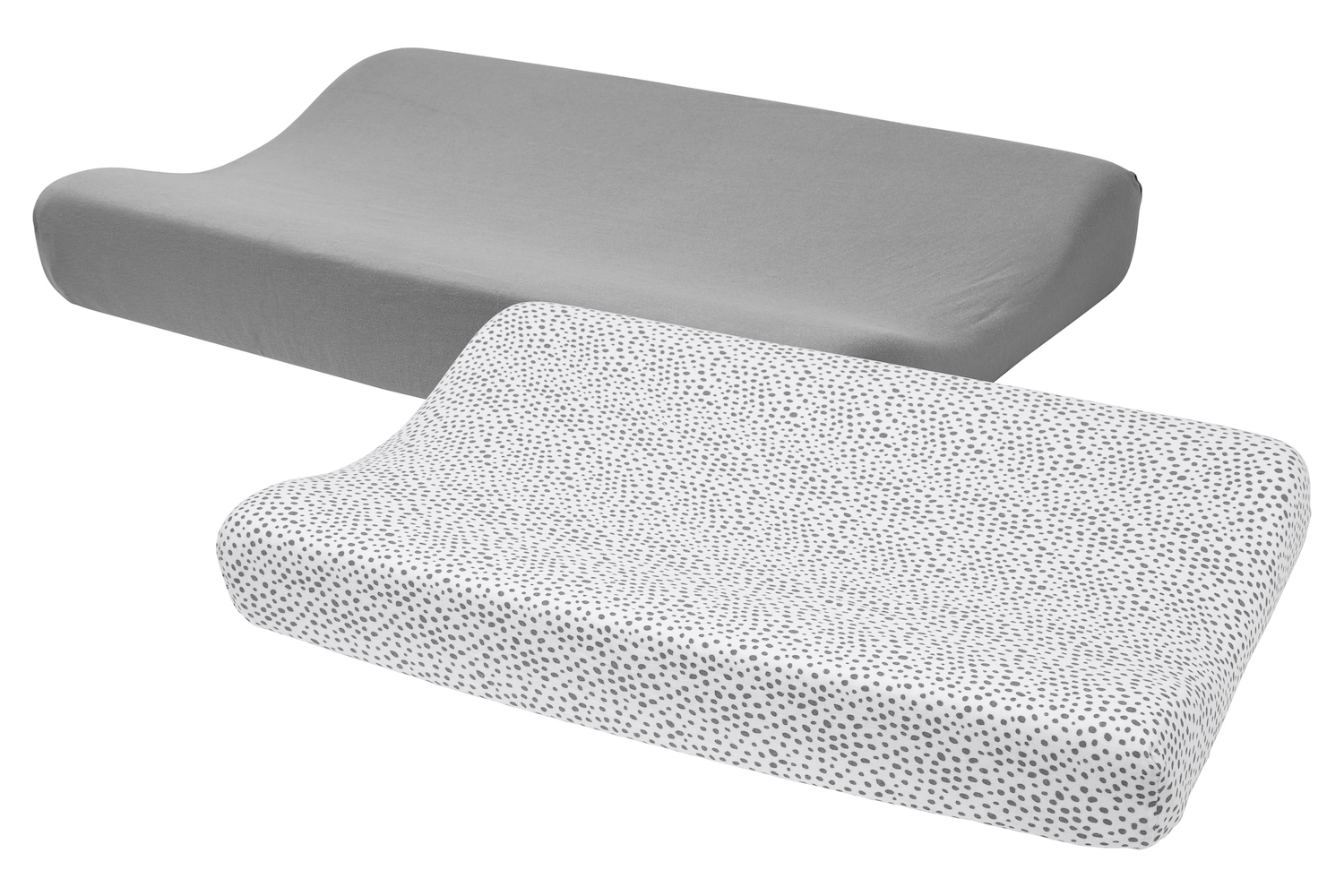 Changing mat cover 2-pack Cheetah/Uni - grey - 50x70cm