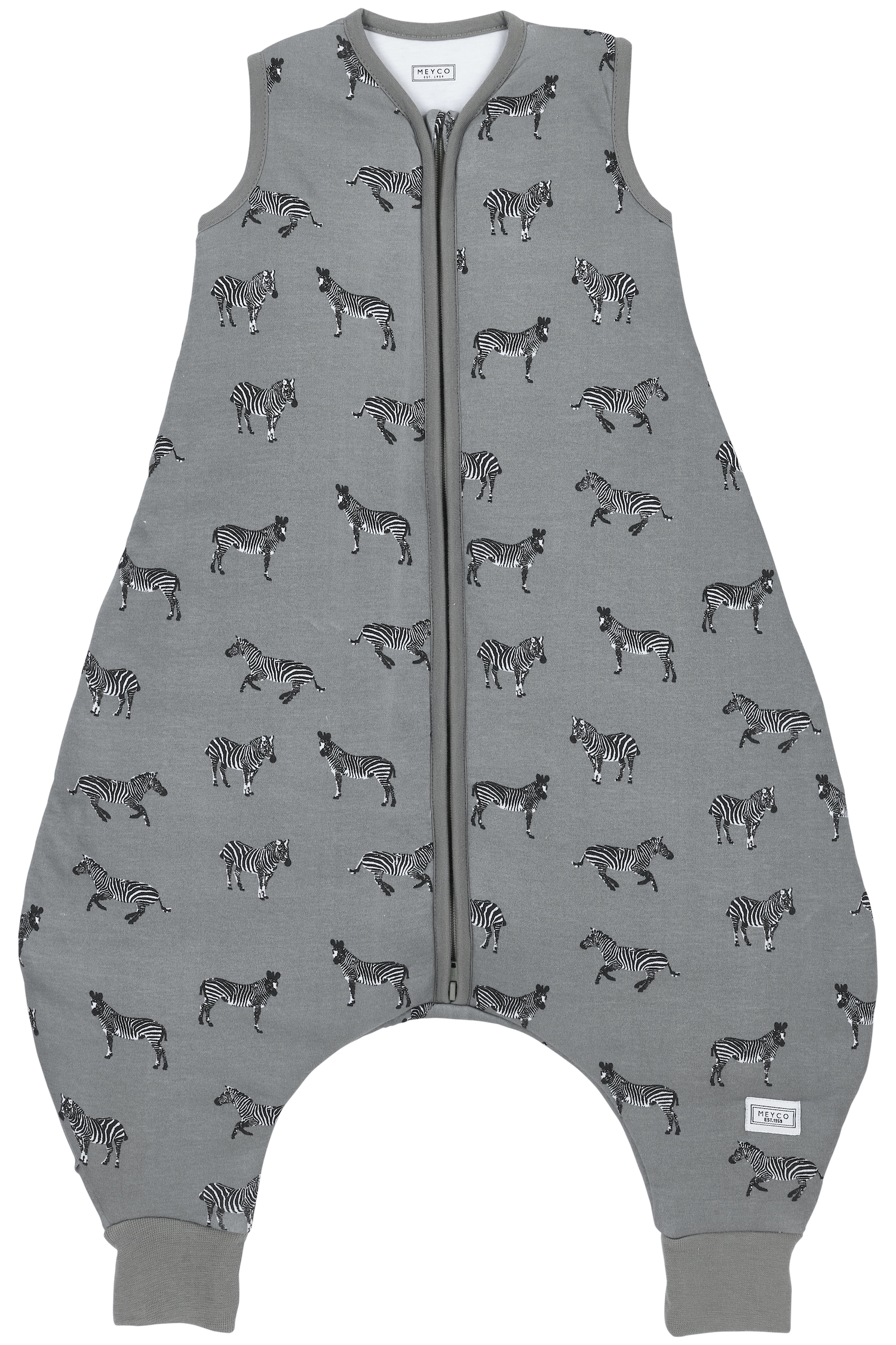 Babyslaapzak Jumper gevoerd Zebra Animal - Grijs - 104