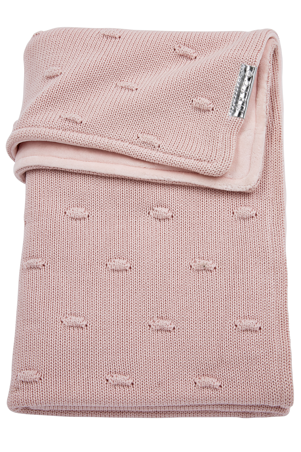 Babydecke groß Knots velvet - pink - 100x150cm