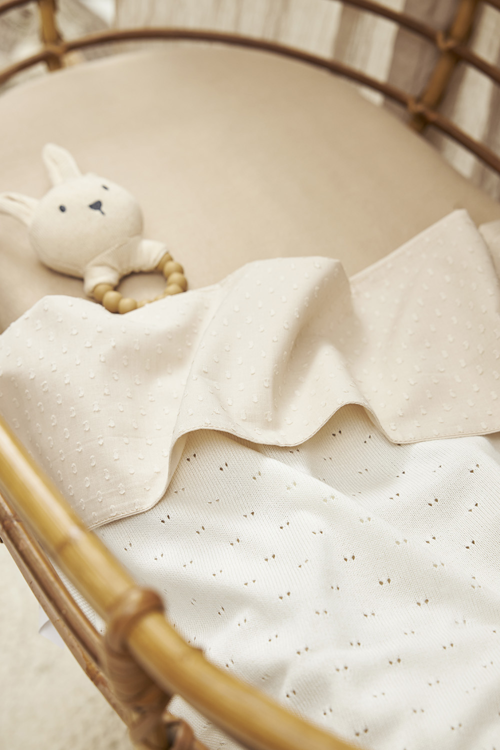 Fitted sheet crib jersey Uni - sand - 40x80/90cm