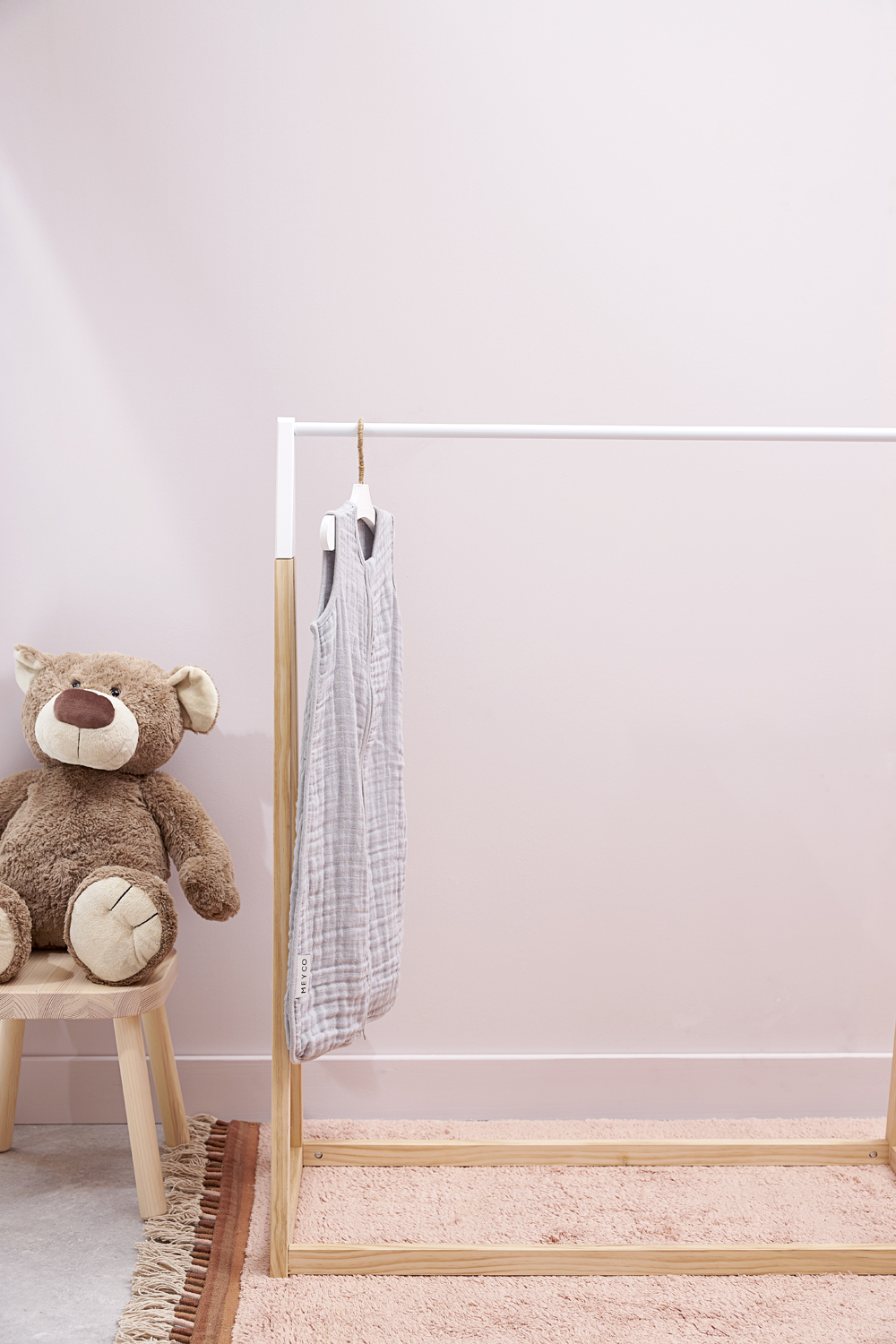 Baby slaapzak hydrofiel Uni - light grey - 90cm