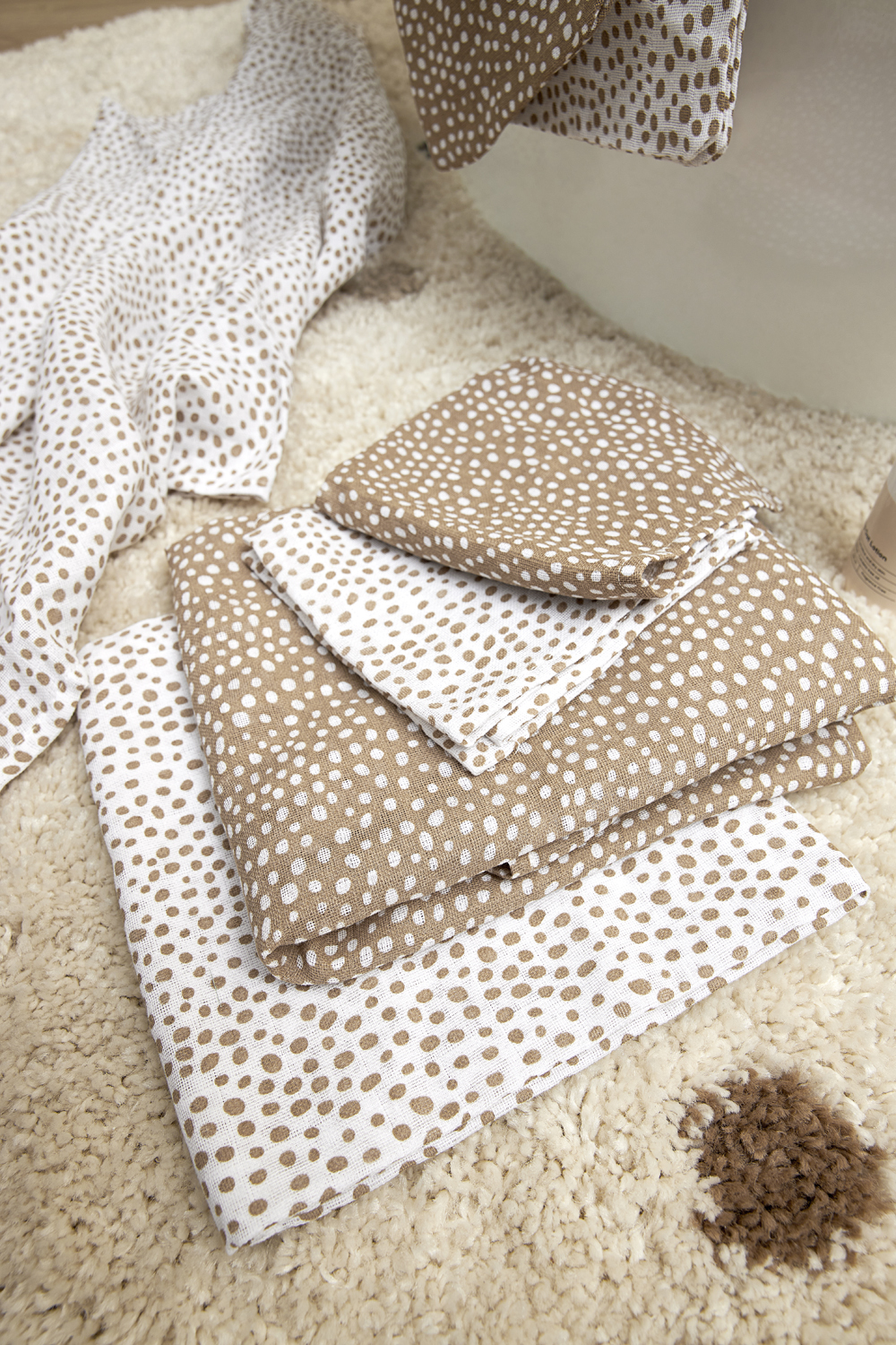 Hydrofiele doeken 3-pack Cheetah - taupe - 70x70cm