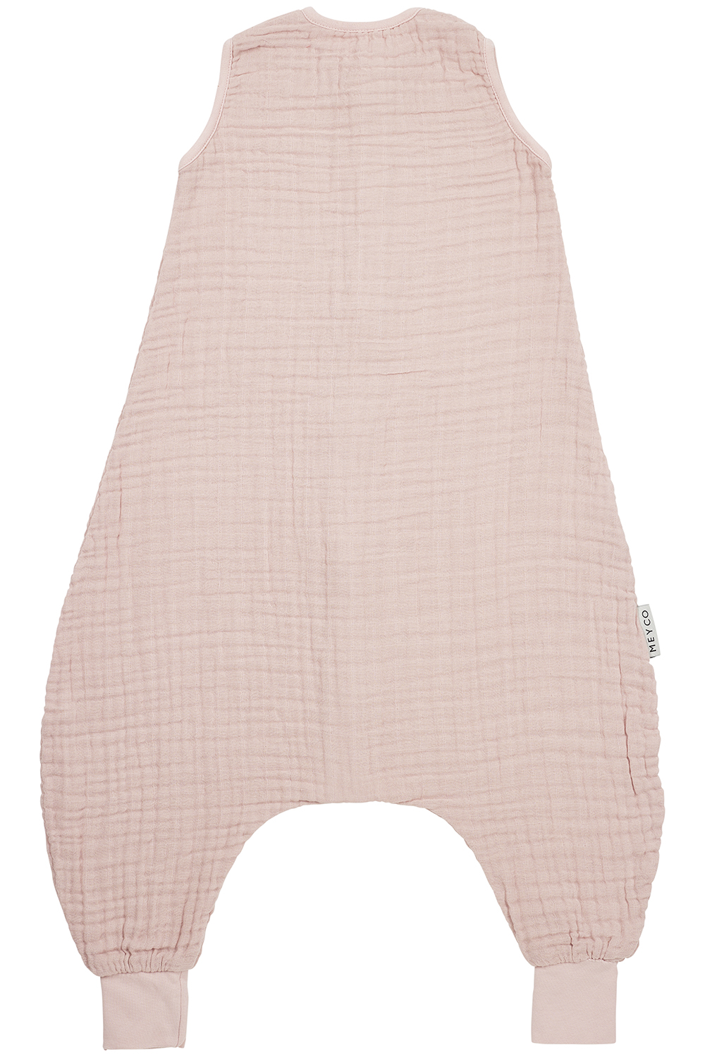Baby summer sleep overall jumper pre-washed muslin Uni - soft pink - 80cm