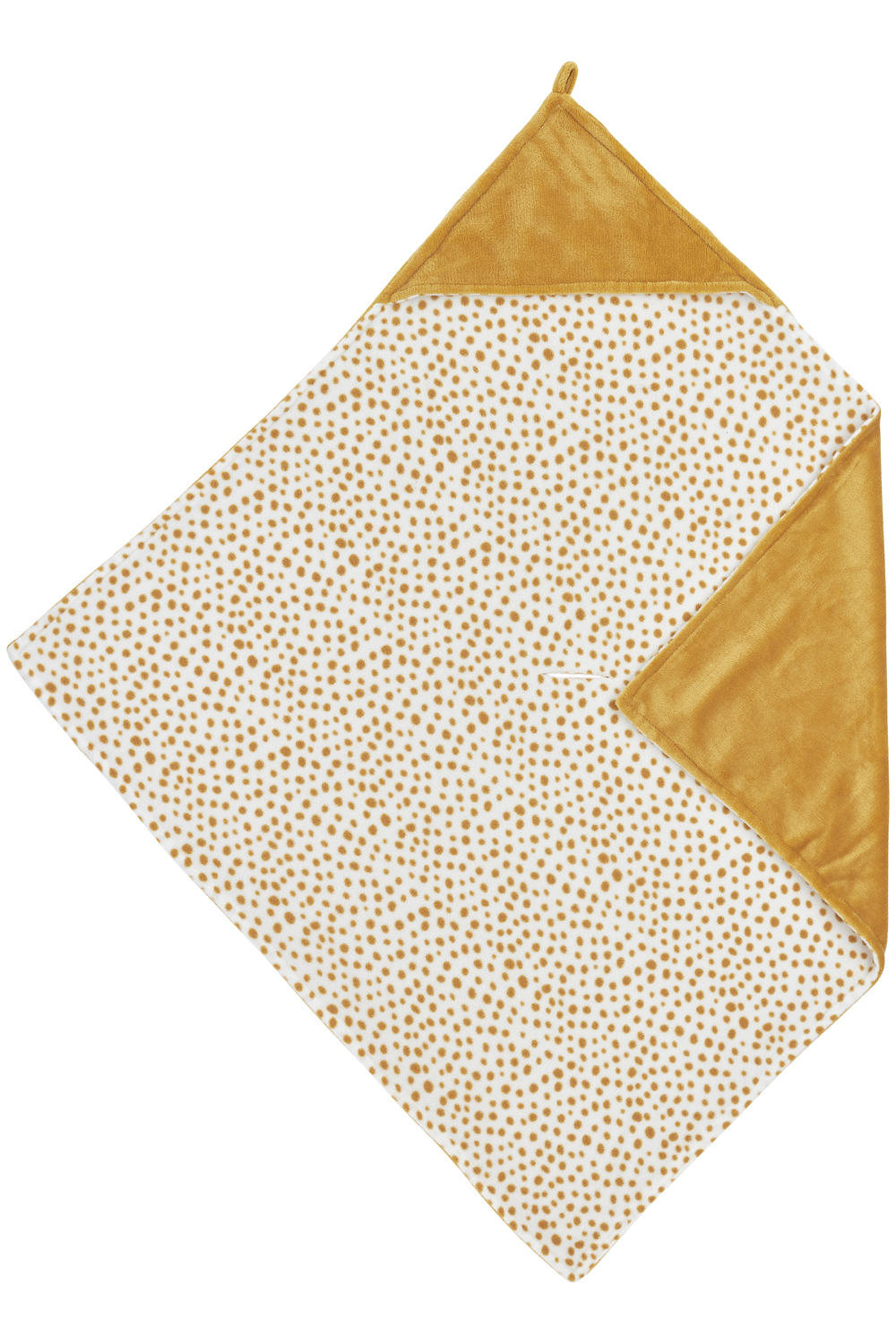 Badcape fleece Cheetah - honey gold - 80x80cm