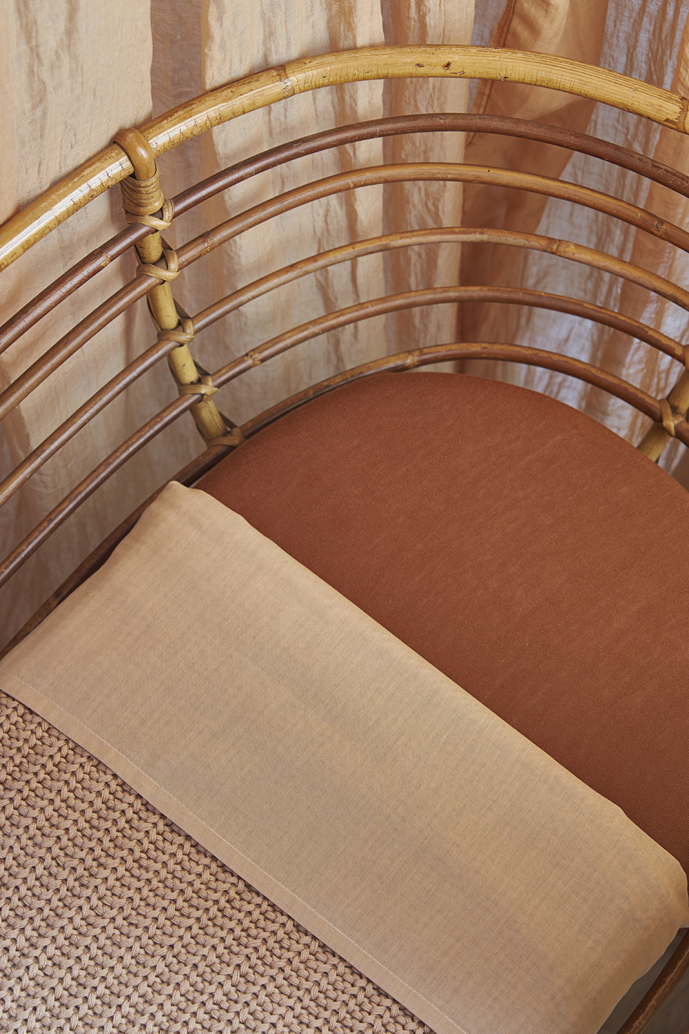 Hoeslaken wieg jersey Uni - camel - 40x80/90cm