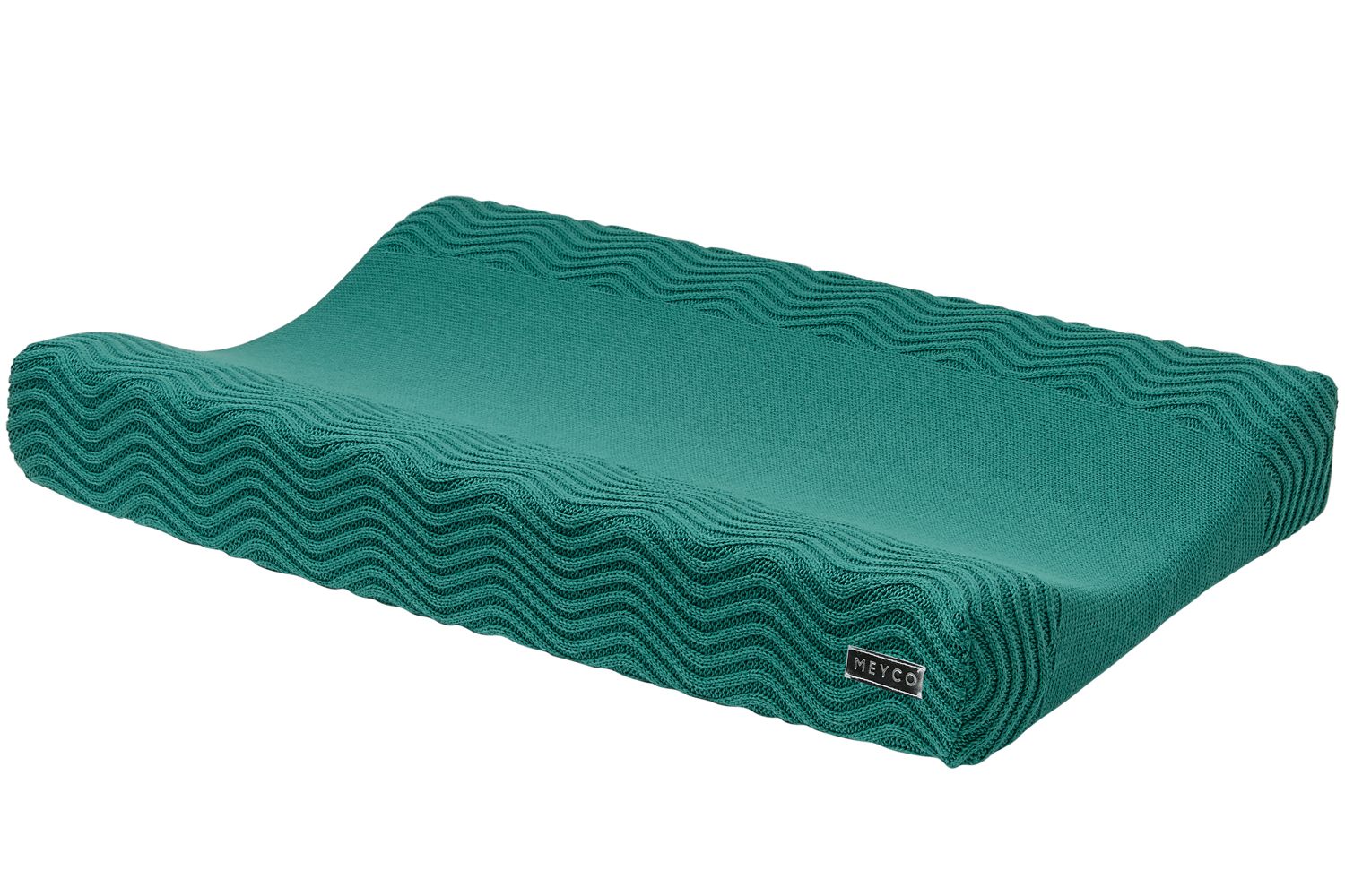 Changing mat cover Waves - emerald green - 50x70cm