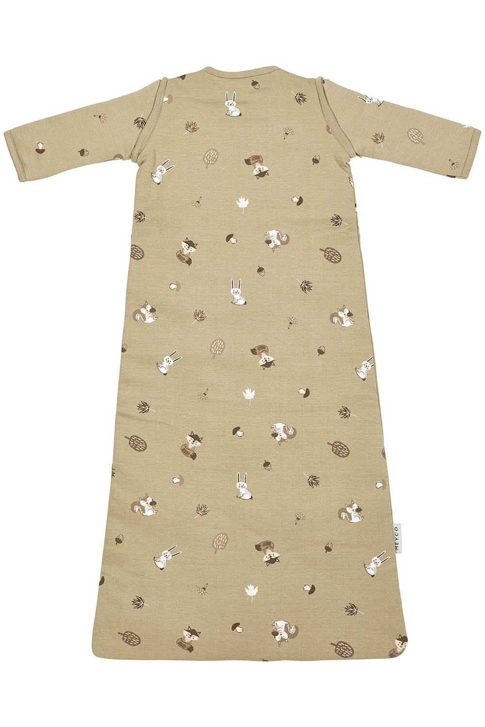 Baby slaapzak met afritsbare mouwen Forest Animals - sand - 60cm - 2.5 TOG