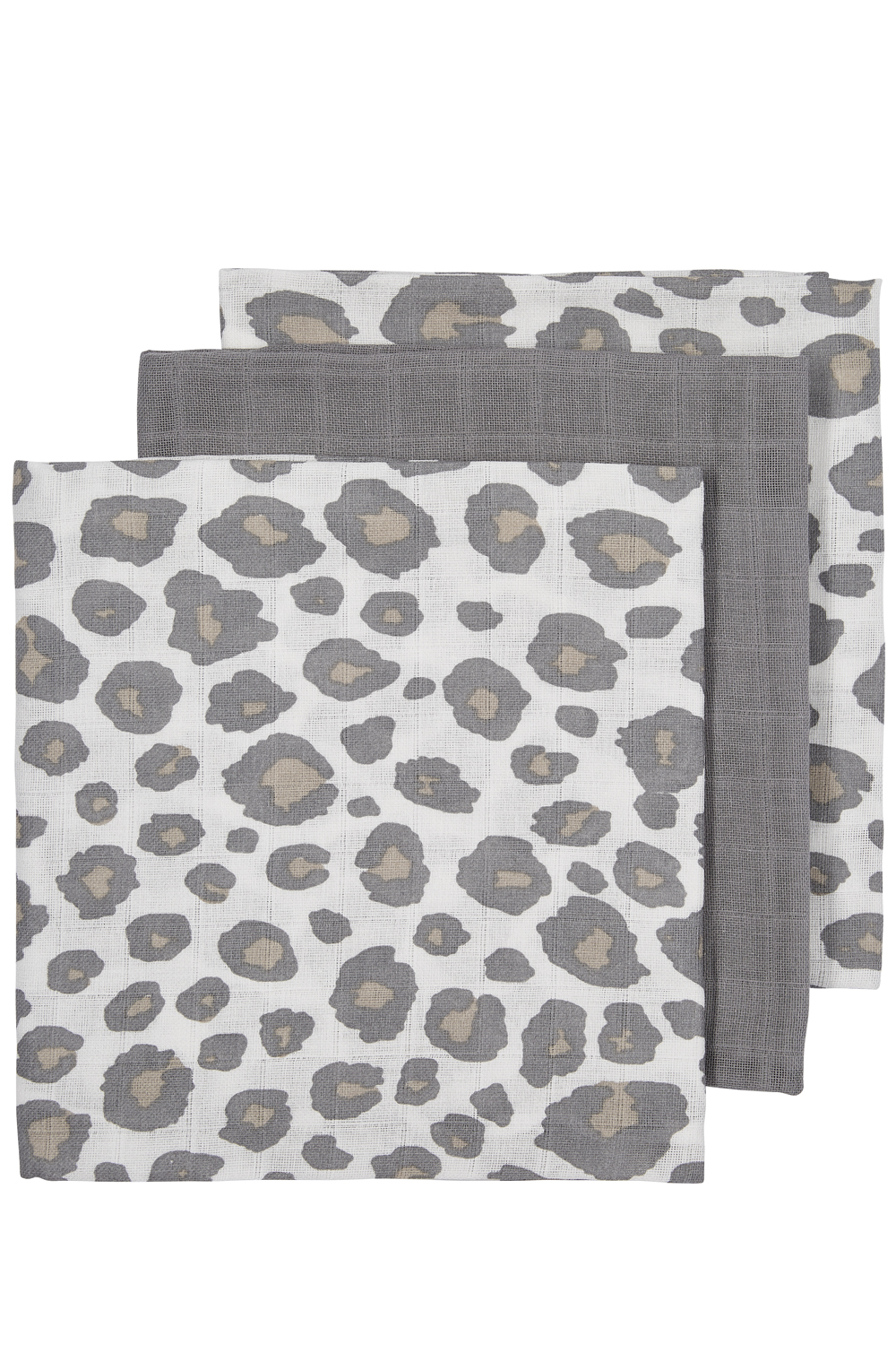 Mullwindeln 3er pack Panther - neutral/grey - 70x70cm