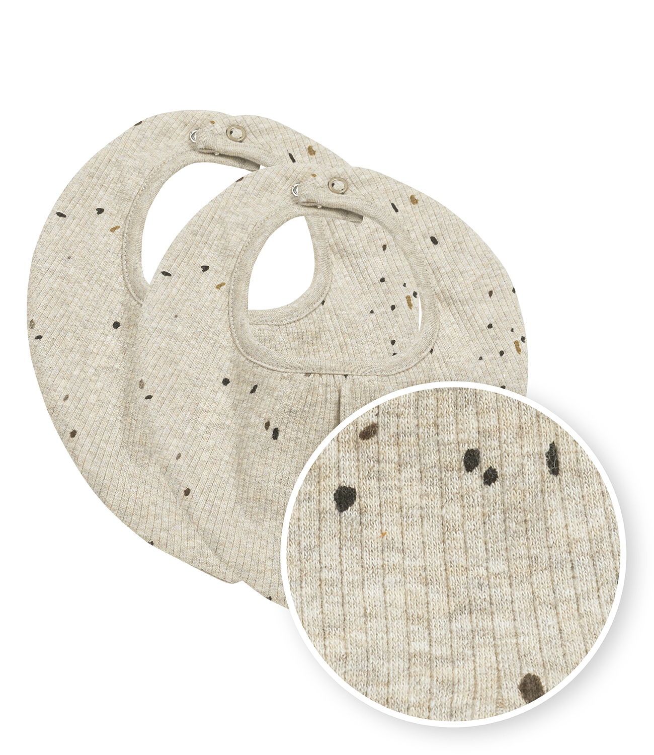 Bandana 2-pack Rib Mini Spot - sand melange