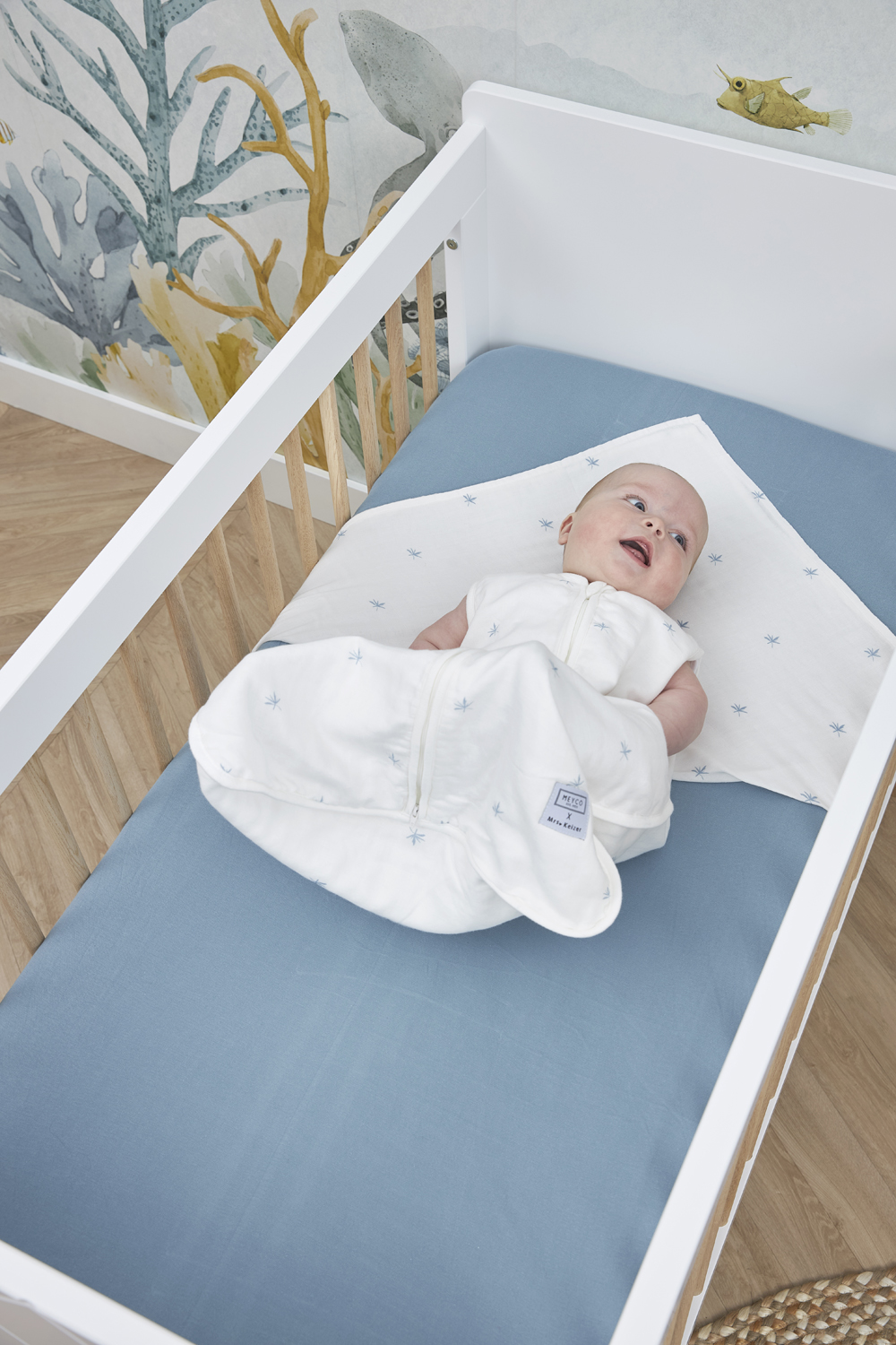 Baby slaapzak bamboe hydrofiel Ibiza - denim - 110cm