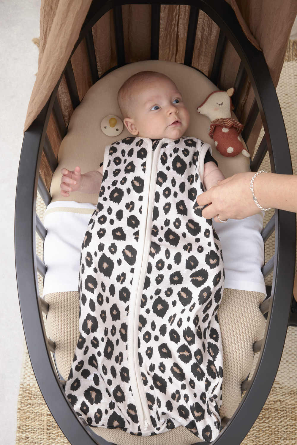 Baby zomerslaapzak Leopard - sand melange - 90cm