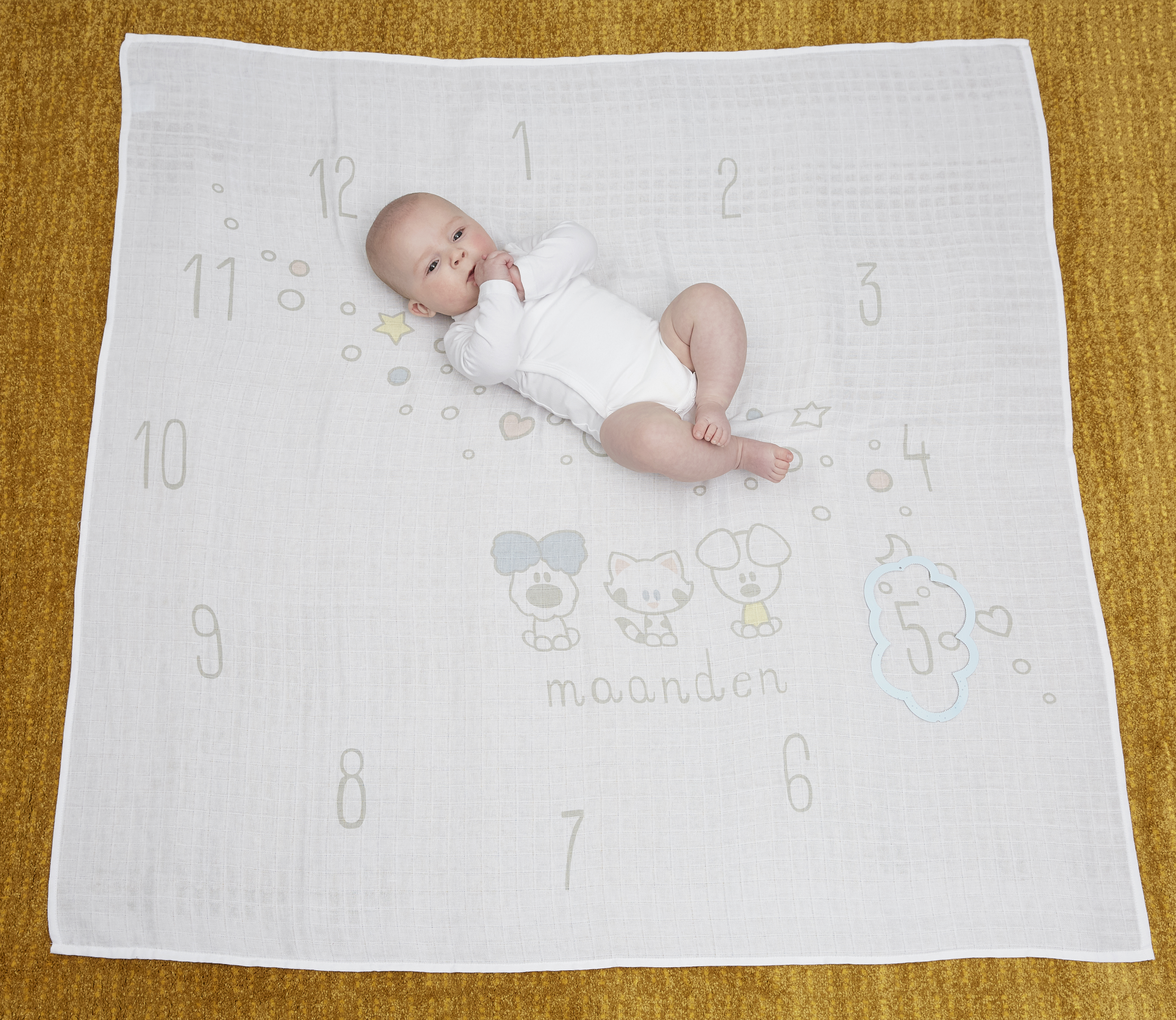 Swaddle  musselin Woezel & Pip - multicolour - 120x120cm