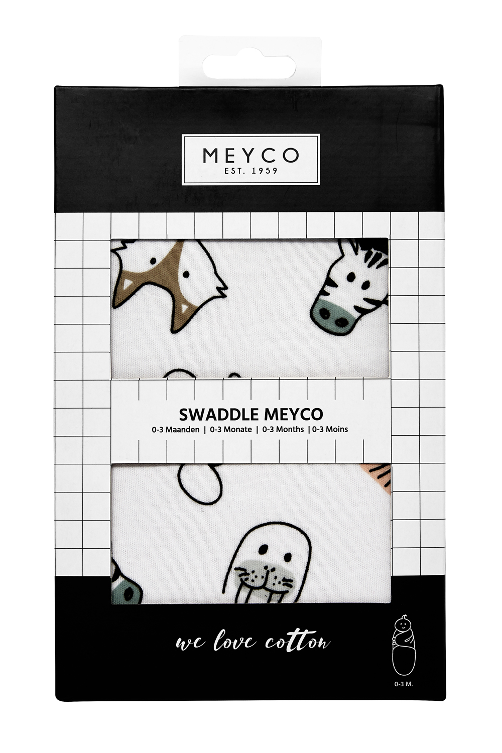 SwaddleMeyco inbakerdoek Animal - multicolour - 4-6 maanden