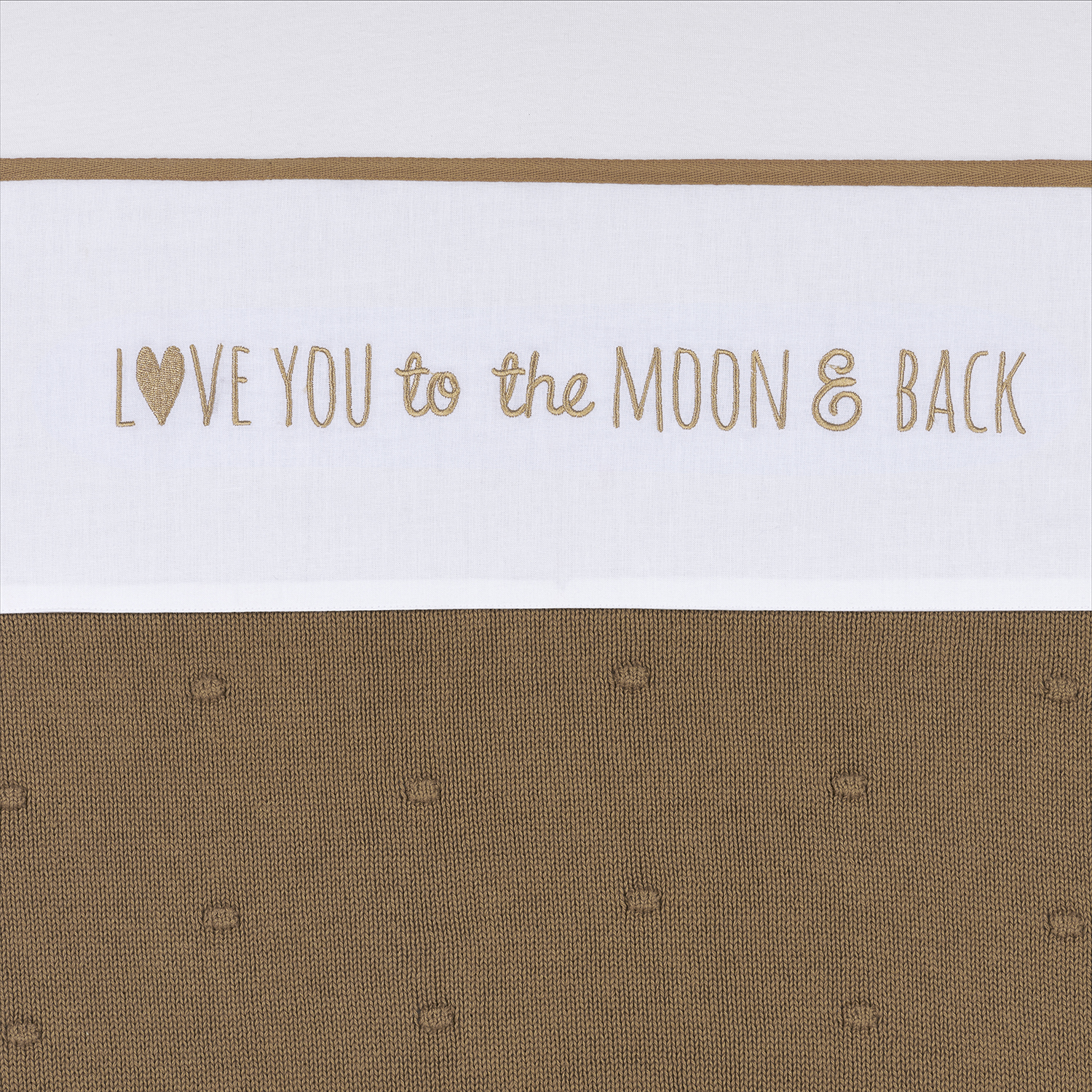 Kinderbettlaken Love you to the moon & back - toffee - 100x150cm