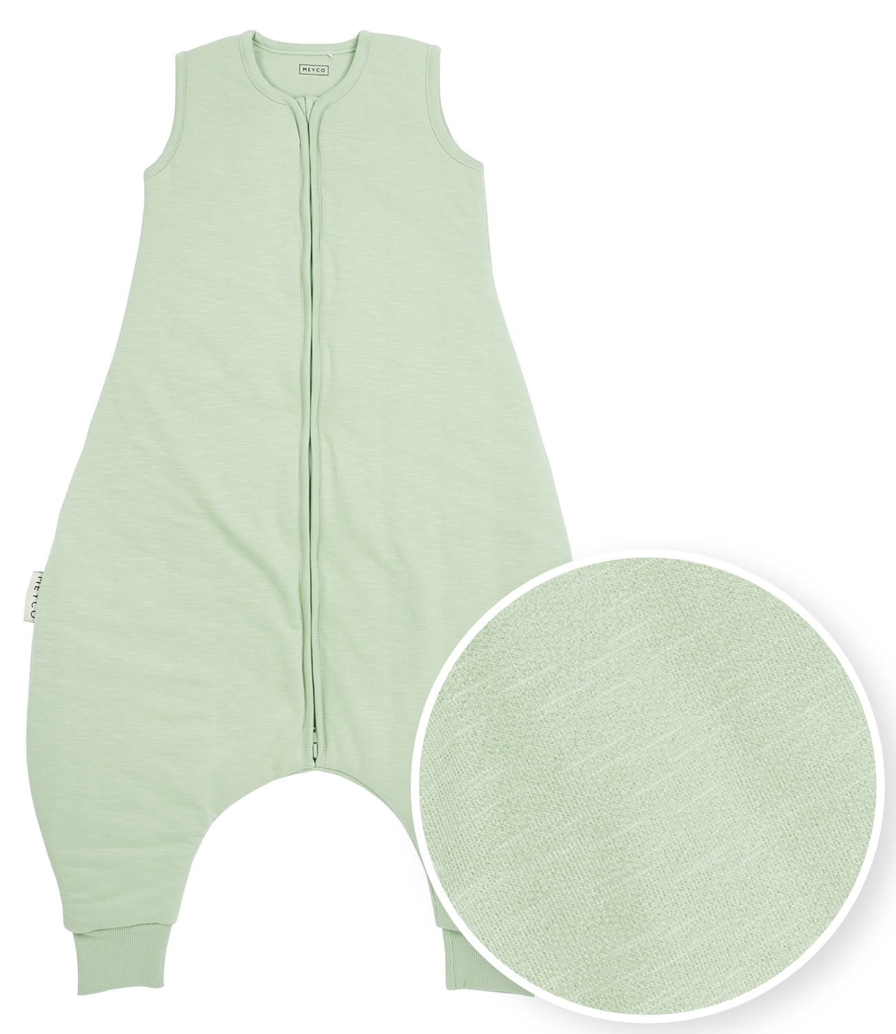 Baby winter sleep overall jumper Slub - soft green - 92cm