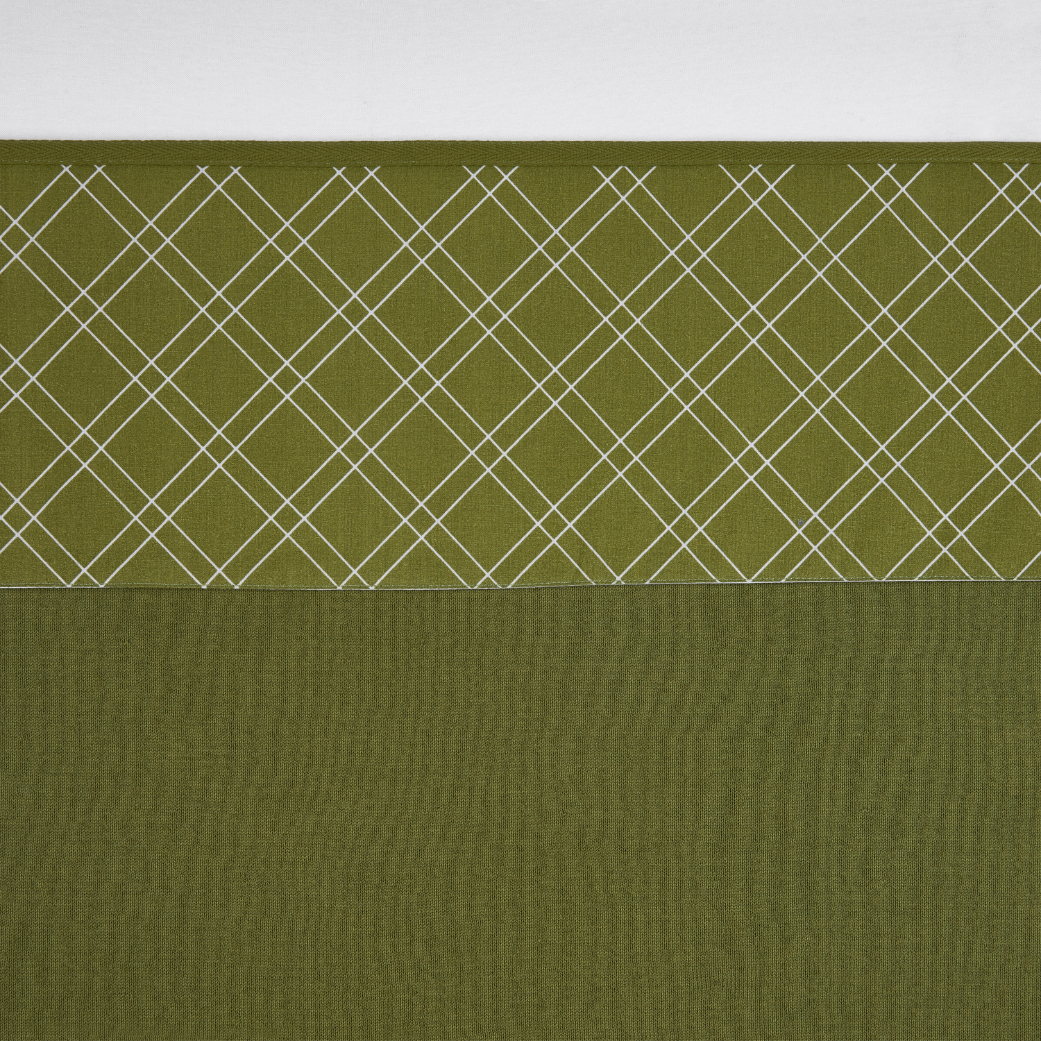 Ledikant laken Double Diamond - avocado - 100x150cm